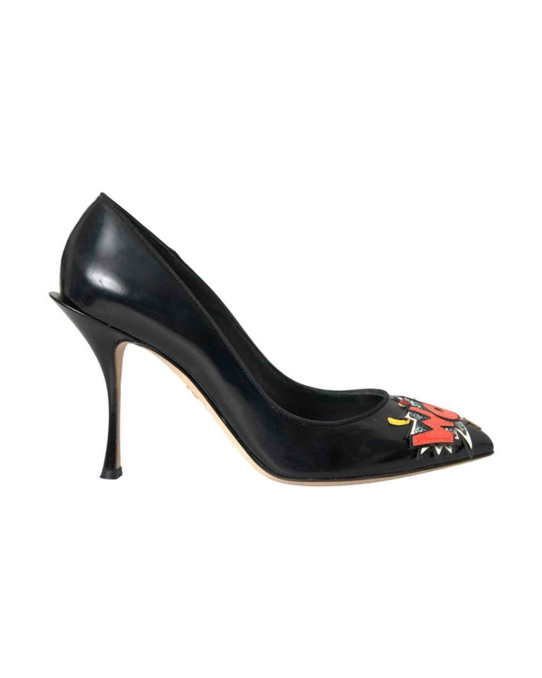 Dolce & Gabbana Leather Black Pump Glam Steals