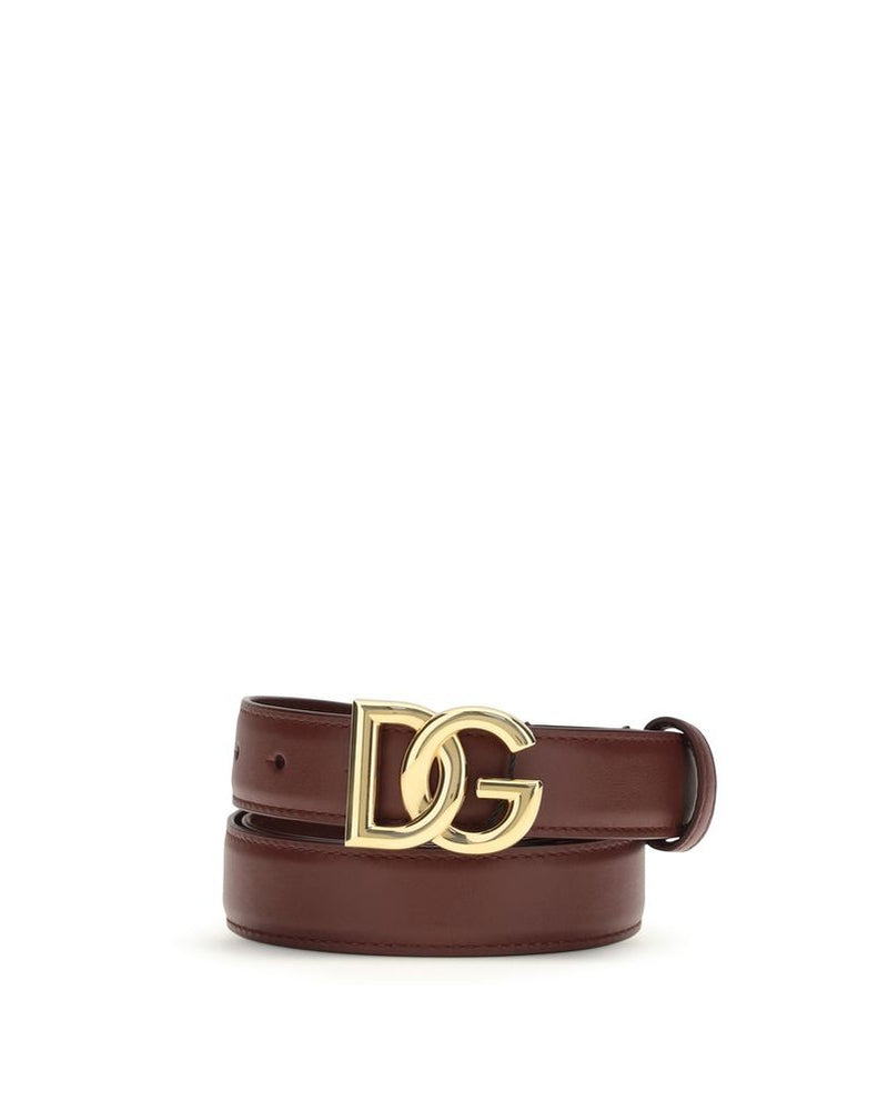 Dolce & Gabbana Leather Bordeaux Calf Bos Taurus Regular Belt Glam Steals