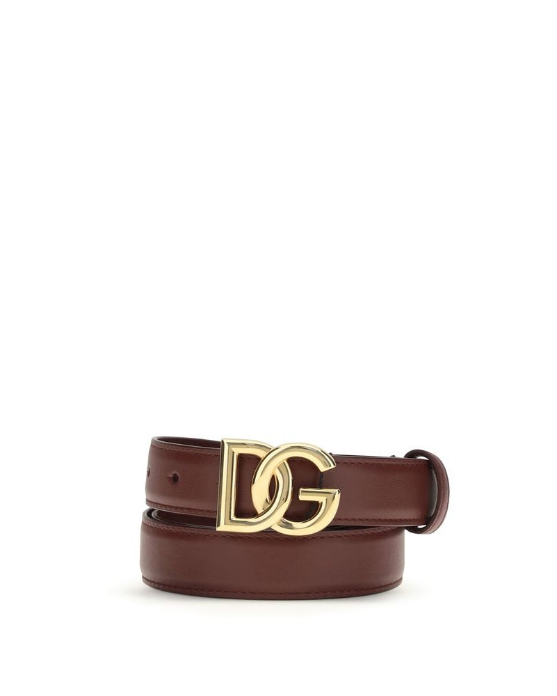 Dolce & Gabbana Leather Bordeaux Calf Bos Taurus Regular Belt Glam Steals