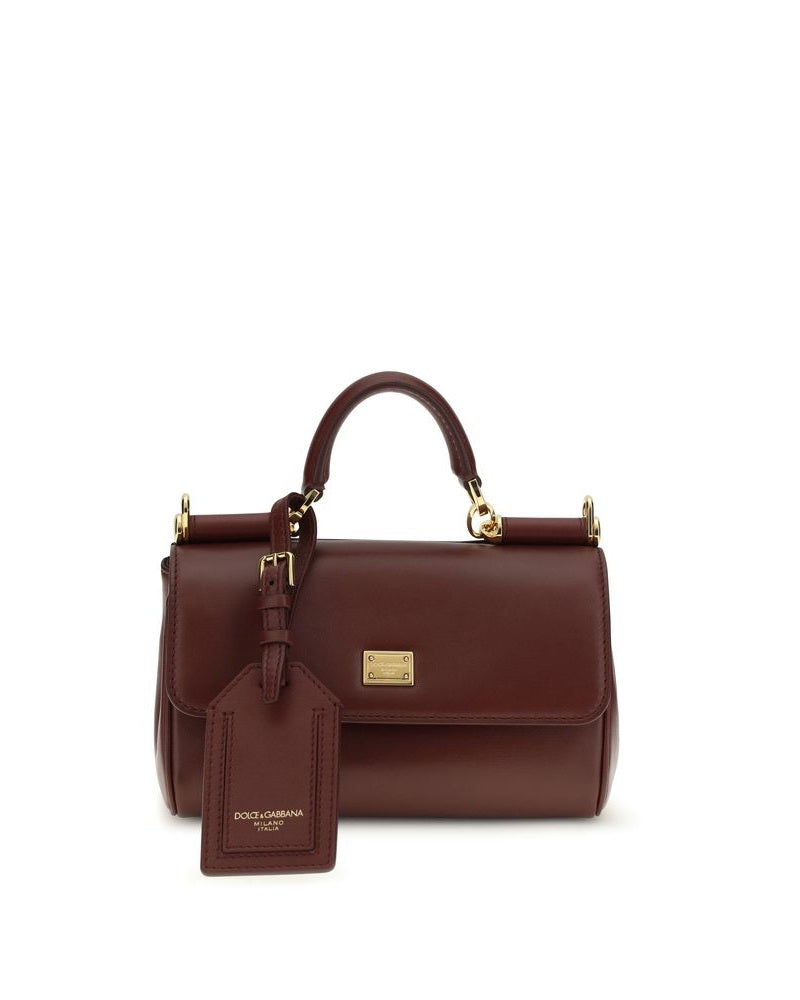 Dolce & Gabbana Leather Bordeaux Shoulder Bag Glam Steals