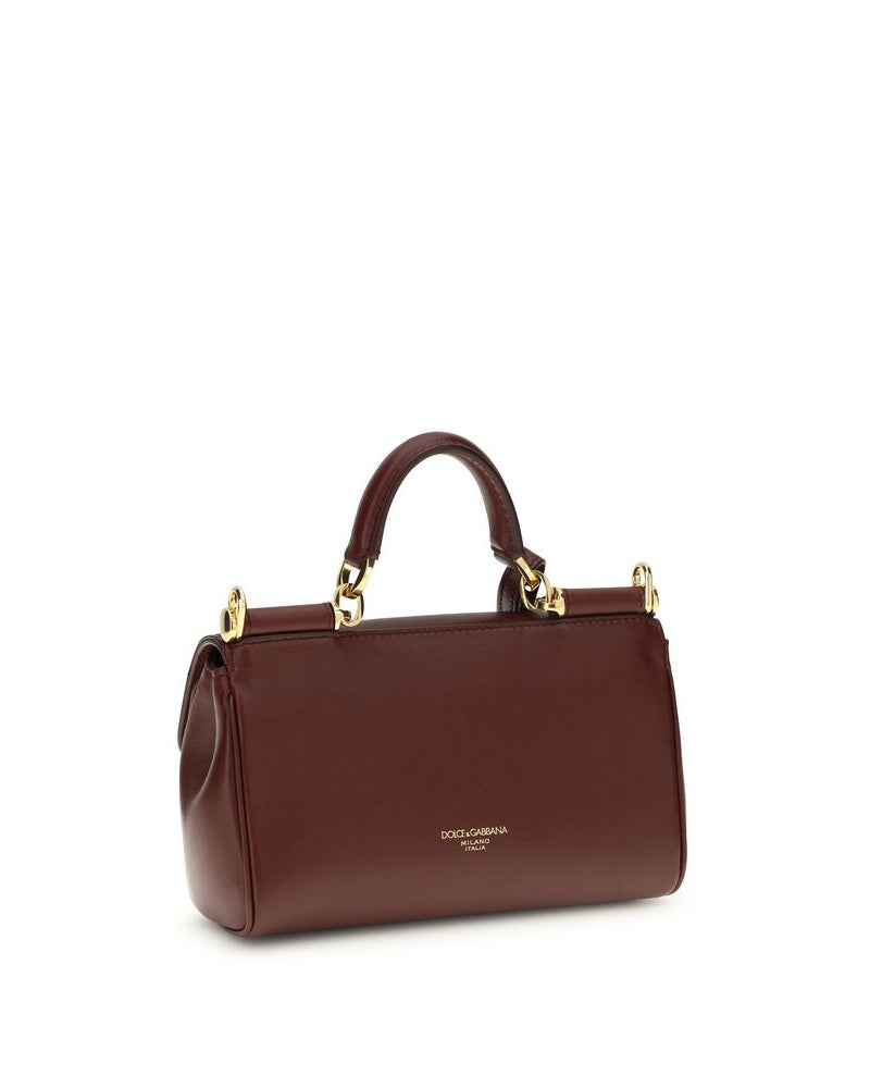 Dolce & Gabbana Leather Bordeaux Shoulder Bag Glam Steals