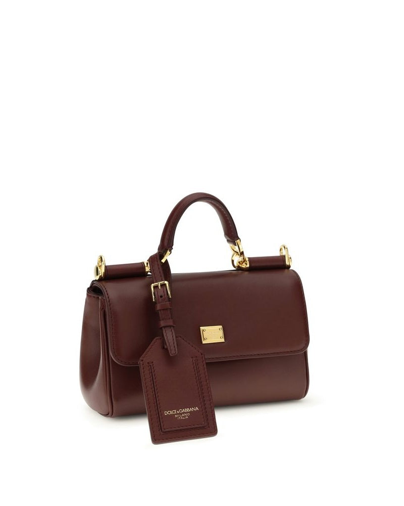 Dolce & Gabbana Leather Bordeaux Shoulder Bag Glam Steals