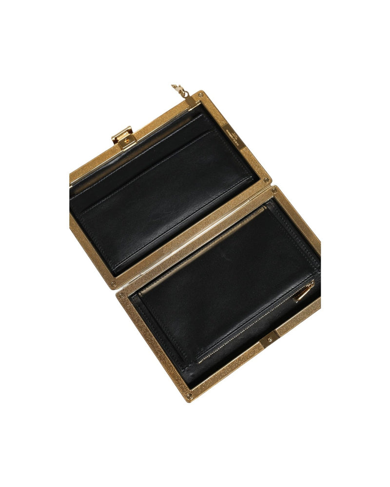 Dolce & Gabbana Leather Clutch Evening Crossbody Maroon Bag Glam Steals