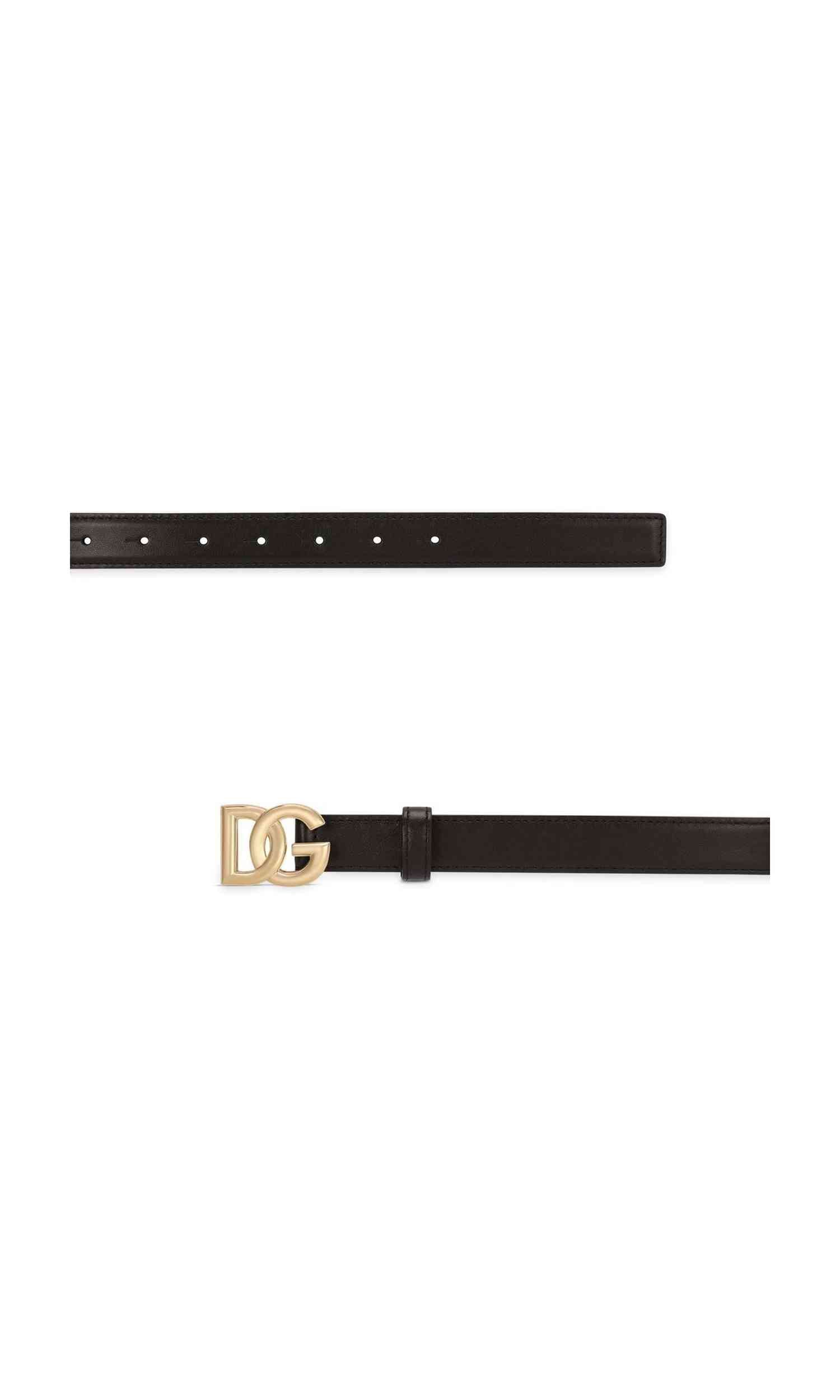 Dolce & Gabbana Leather Dg Logo Belt Glam Steals