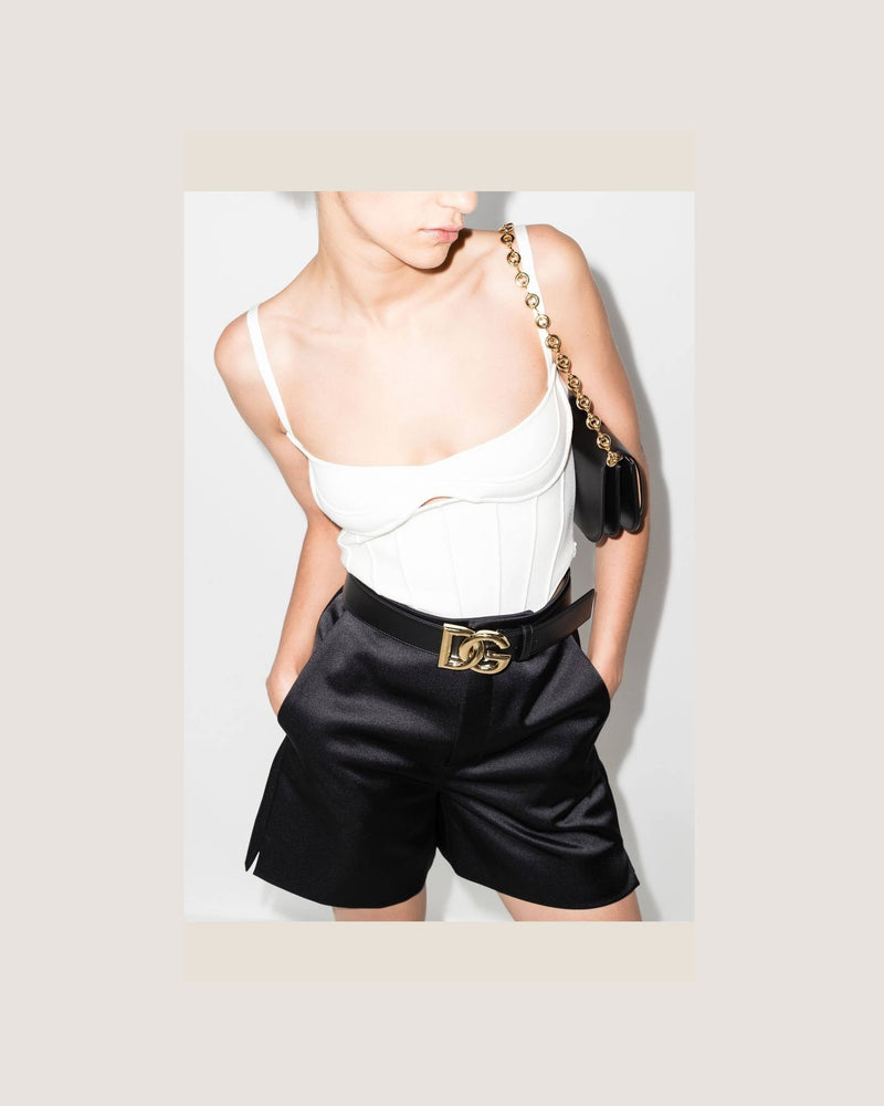 Dolce & Gabbana Leather Dg Logo Belt Glam Steals