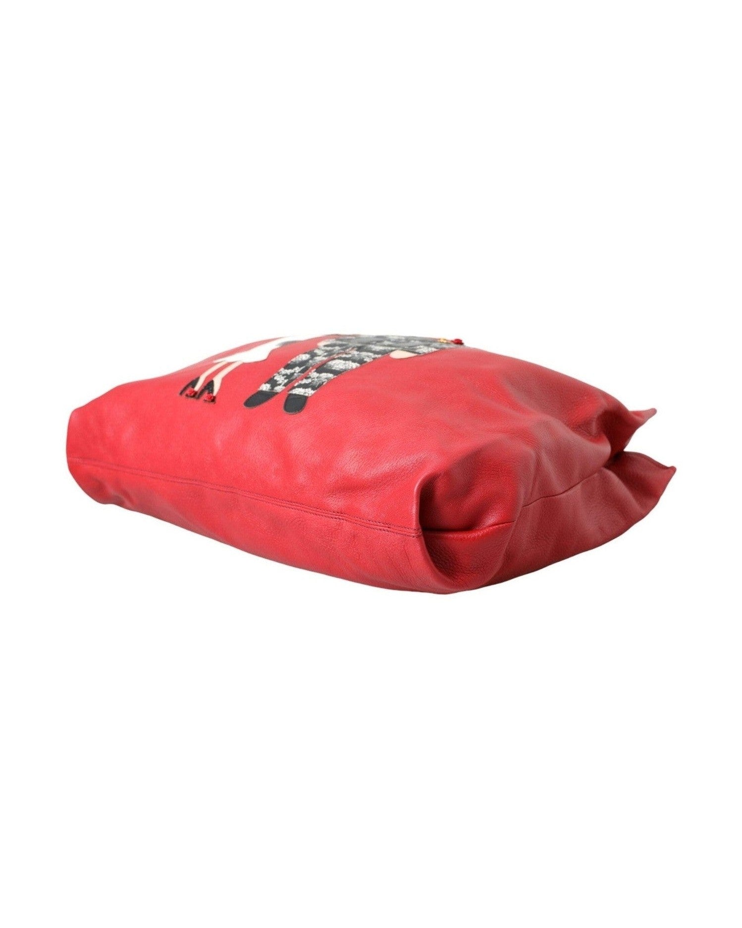 Dolce & Gabbana Leather #Dgfamily Patch Shopping Tote Red Bag Glam Steals