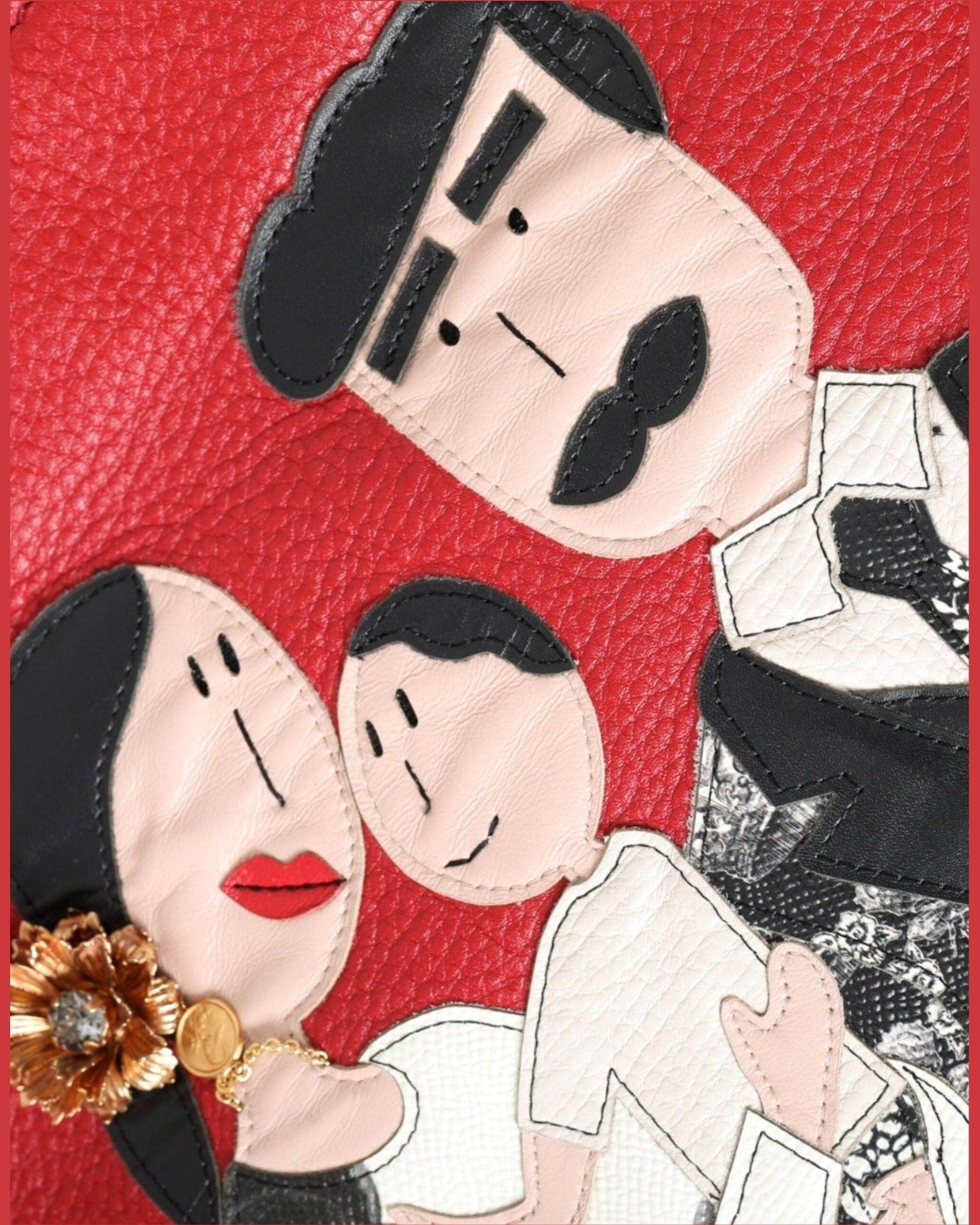 Dolce & Gabbana Leather #Dgfamily Patch Shopping Tote Red Bag Glam Steals