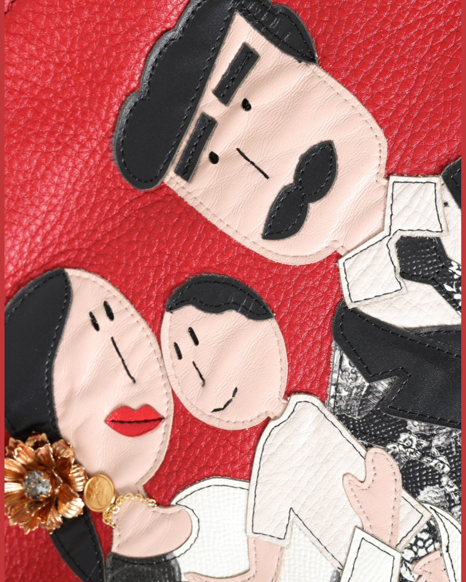 Dolce & Gabbana Leather #Dgfamily Patch Shopping Tote Red Bag Glam Steals