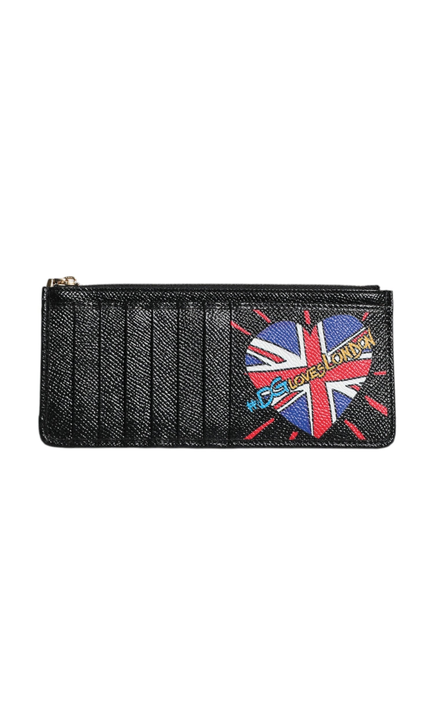 Dolce & Gabbana Leather #Dgloveslondon Cardholder Case Black Wallet Glam Steals