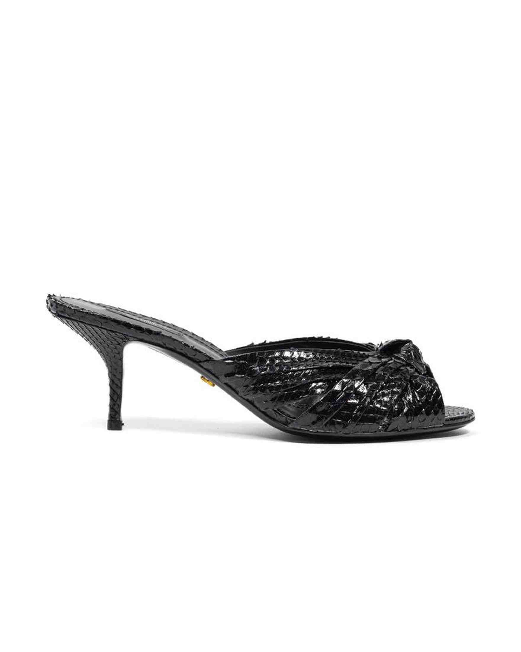 Dolce & Gabbana Leather Di Pitone Black Sandal Glam Steals