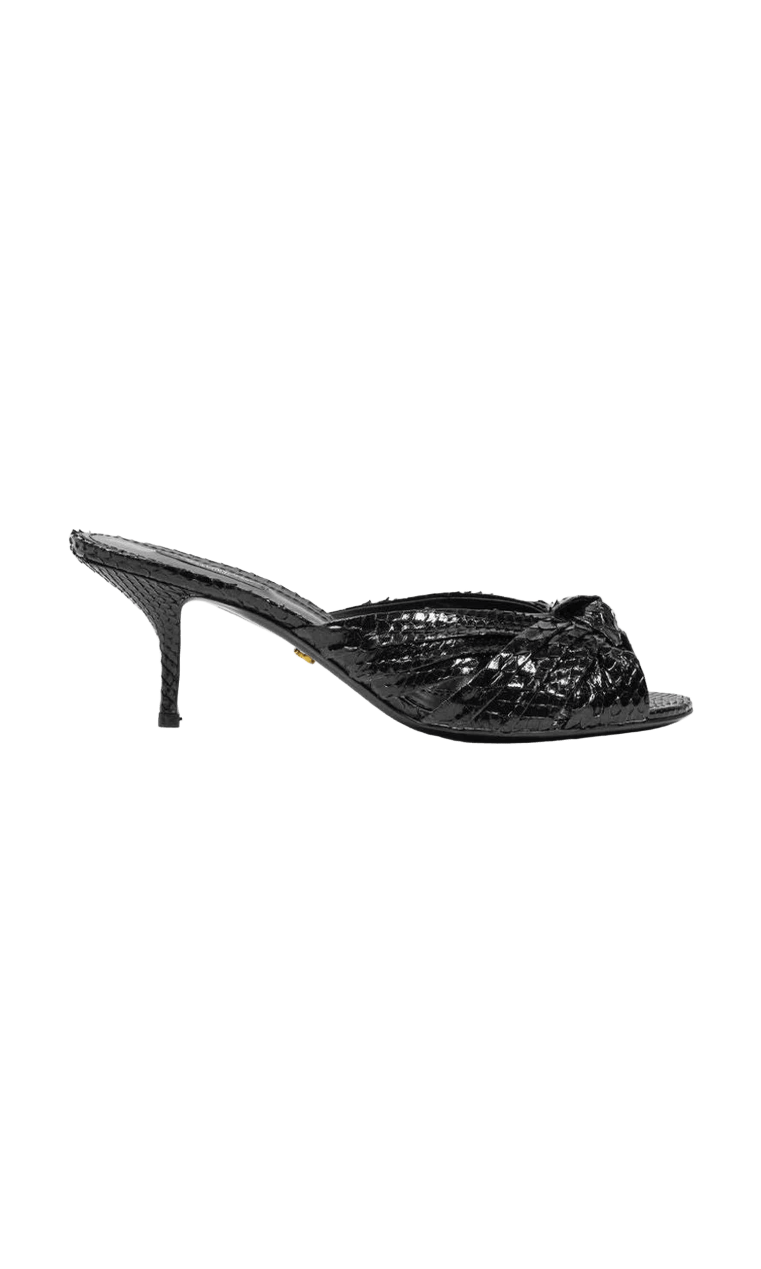 Dolce & Gabbana Leather Di Pitone Black Sandal Glam Steals