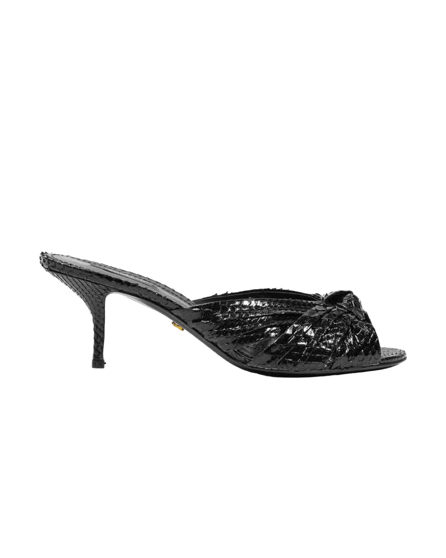 Dolce & Gabbana Leather Di Pitone Black Sandal Glam Steals