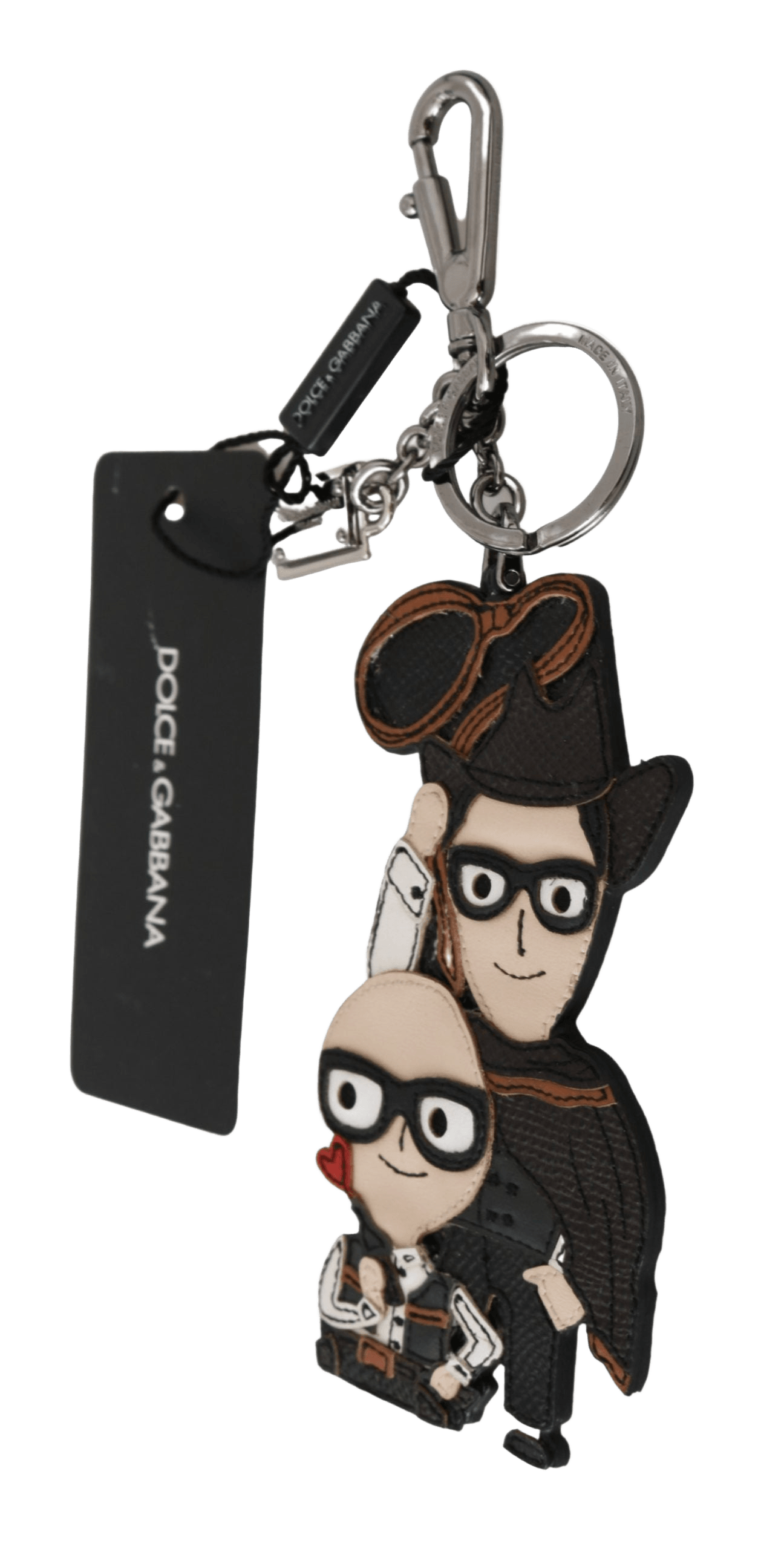 Dolce & Gabbana Leather Dominico Stefano Sicily Western Badge Keychain Glam Steals