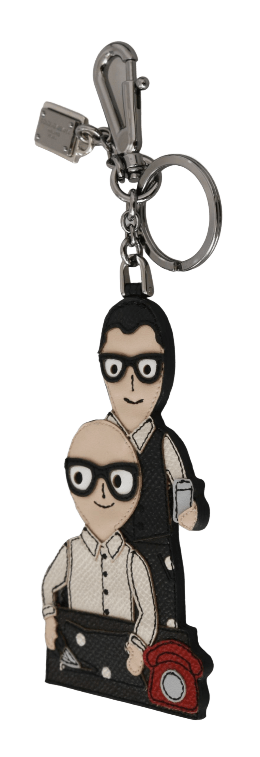 Dolce & Gabbana Leather Dominico Stefano #dgfamily Logo Badge Keychain Glam Steals