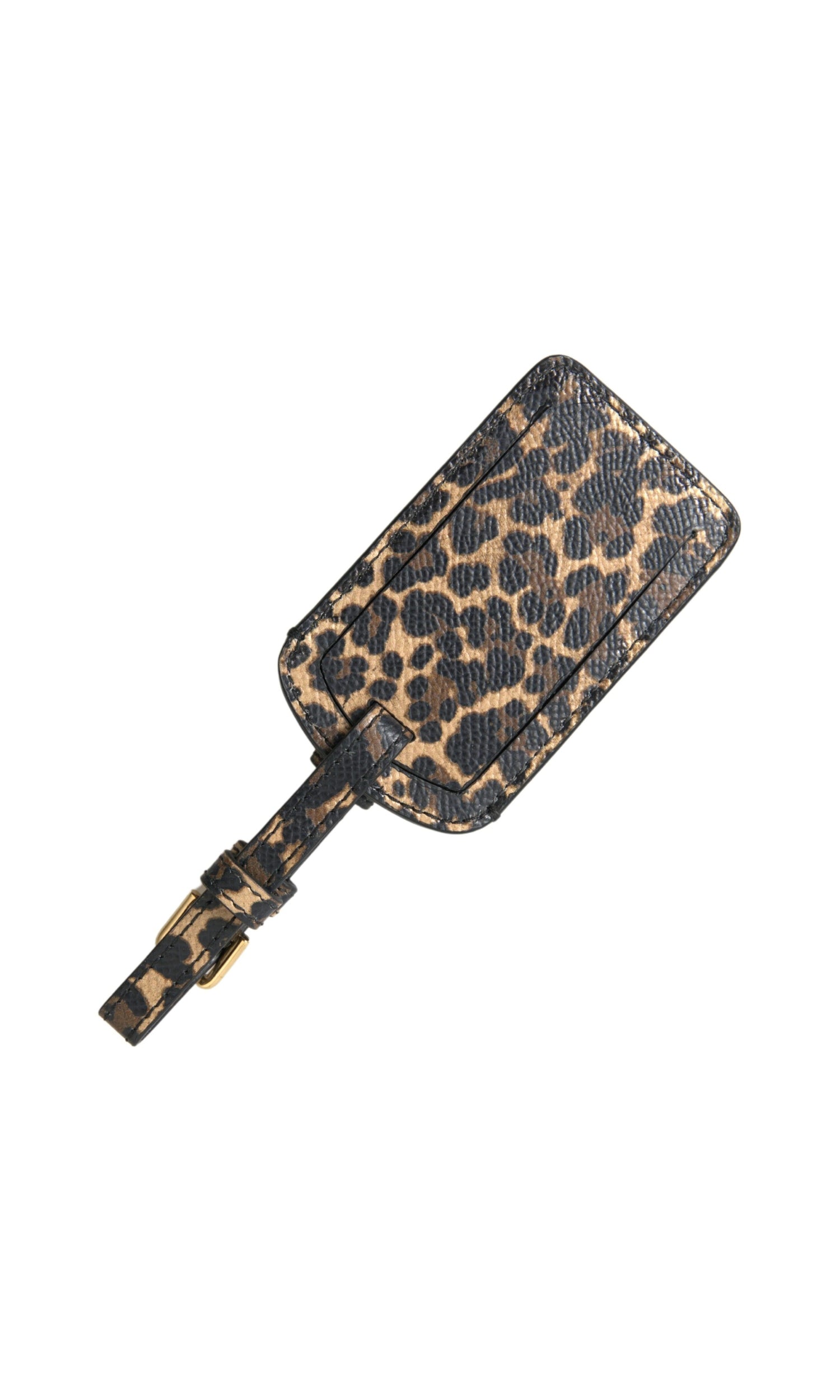 Dolce & Gabbana Leather Elegant Leopard Luggage Tag Glam Steals