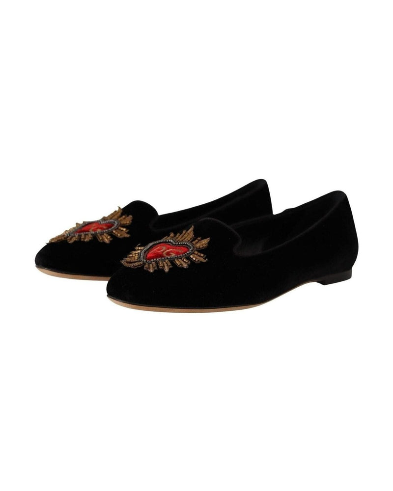 Dolce & Gabbana Leather Elegant Patent Flat Shoes Glam Steals