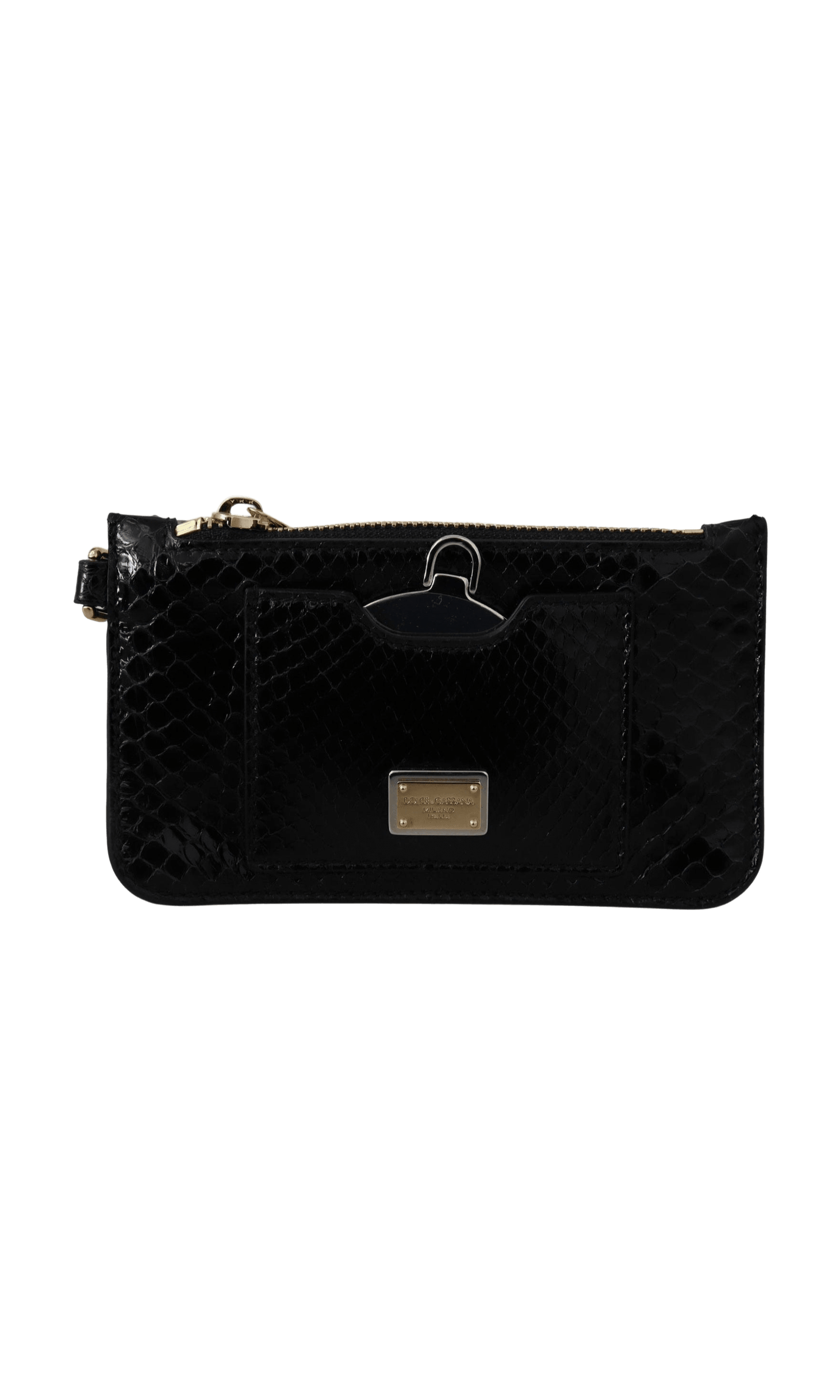 Dolce & Gabbana Leather Elegant Python Pattern Wristlet Wallet Glam Steals
