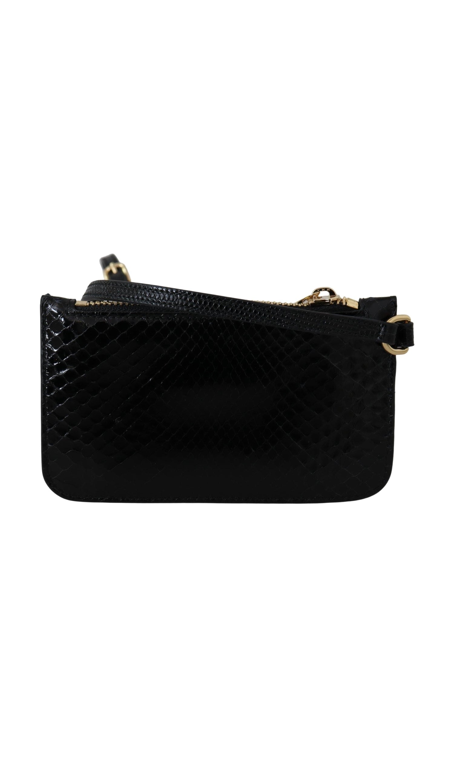Dolce & Gabbana Leather Elegant Python Pattern Wristlet Wallet Glam Steals