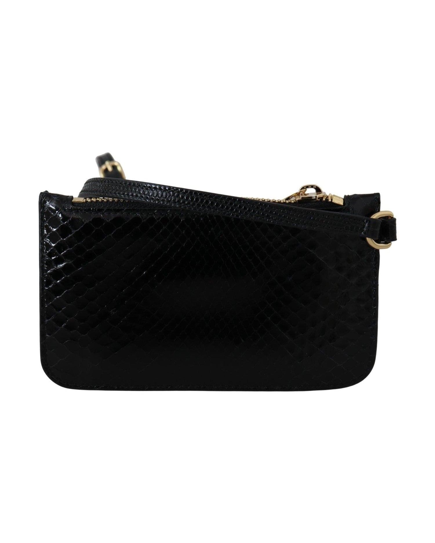 Dolce & Gabbana Leather Elegant Python Pattern Wristlet Wallet Glam Steals