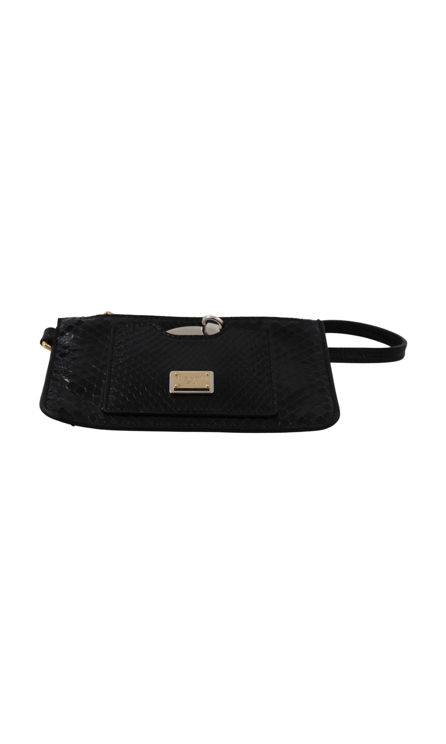 Dolce & Gabbana Leather Elegant Python Pattern Wristlet Wallet Glam Steals