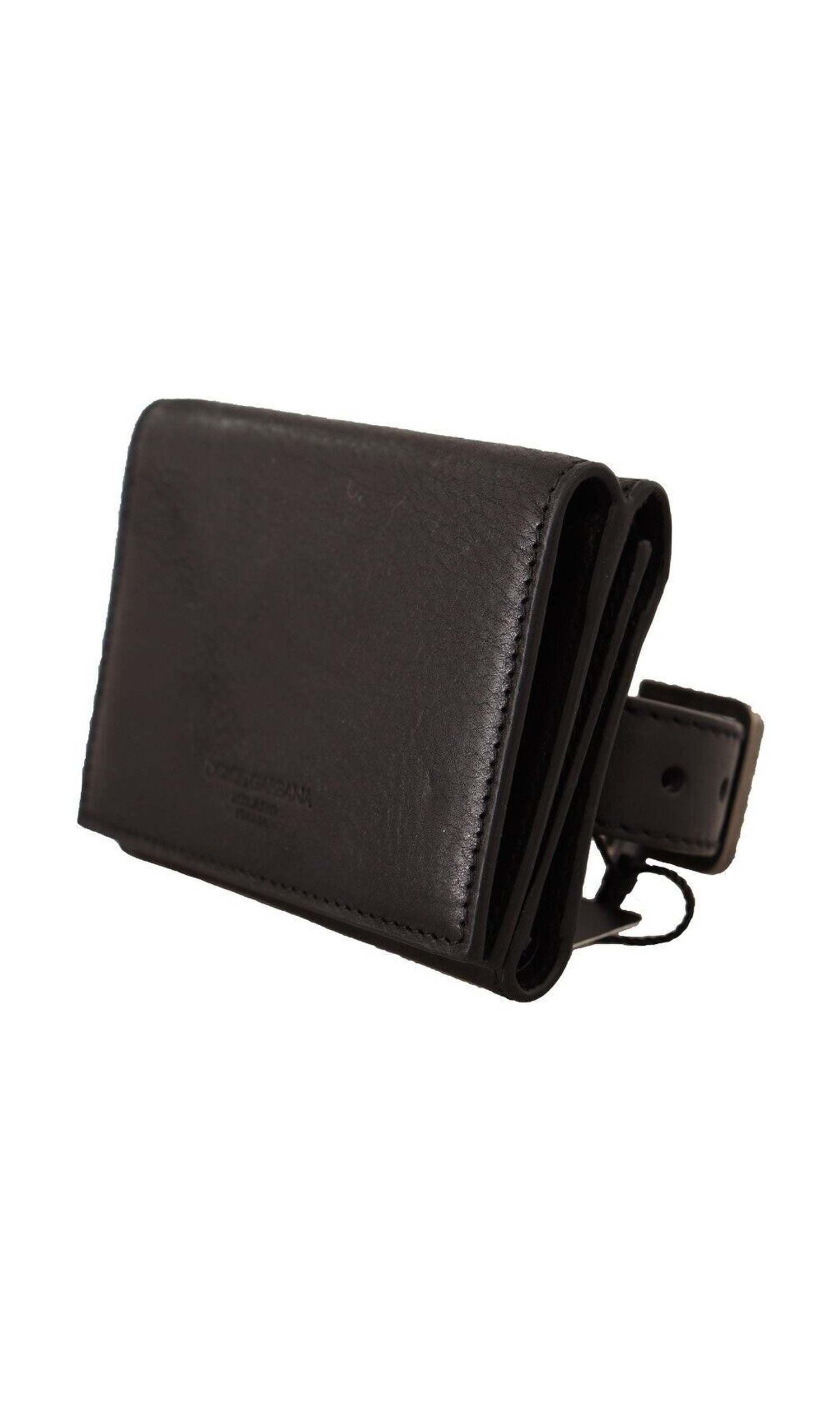 Dolce & Gabbana Leather Elegant Trifold Multi Kit Accessory Glam Steals