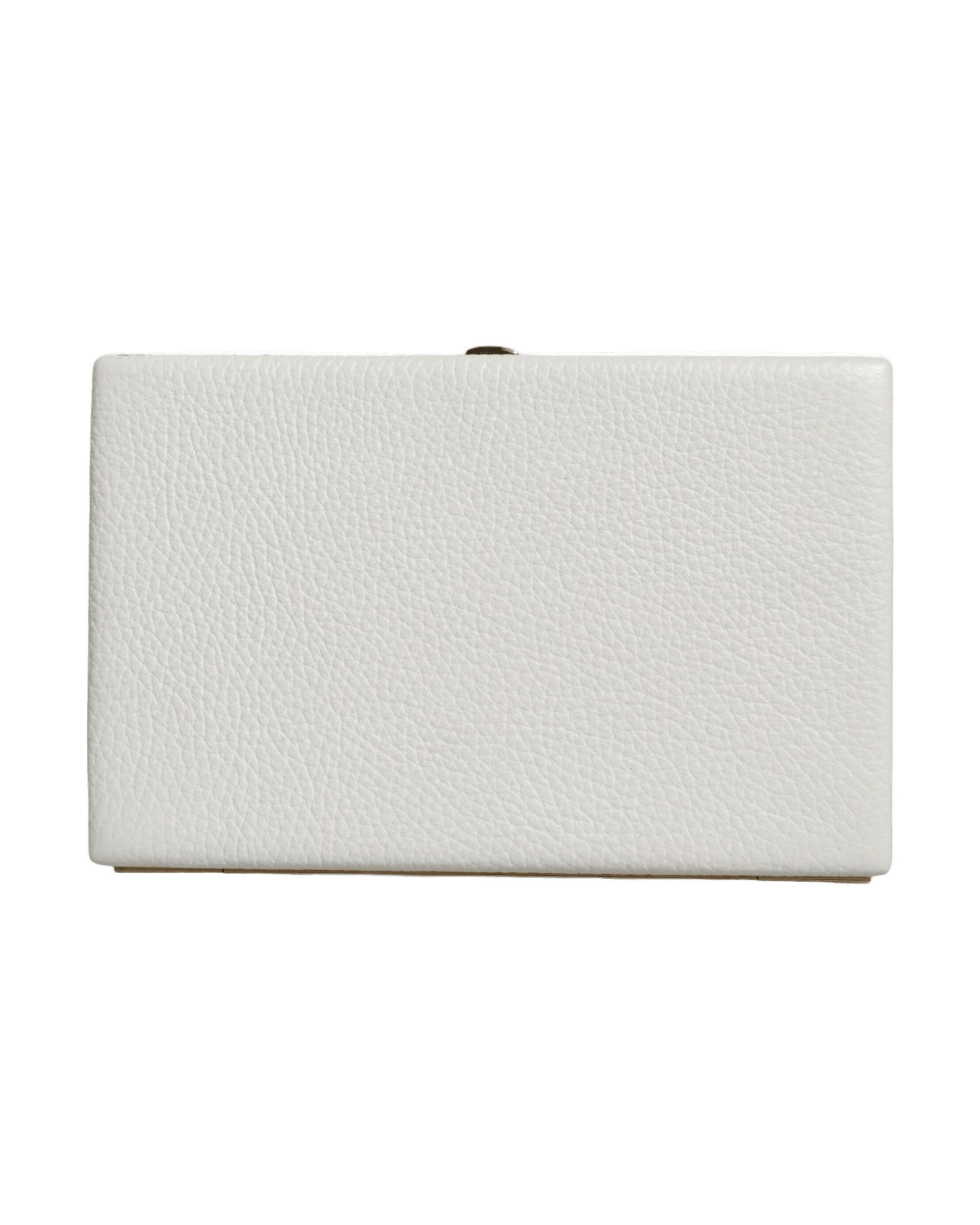 Dolce & Gabbana Leather Frame Clutch Evening Party Purse White Gold Bag Glam Steals
