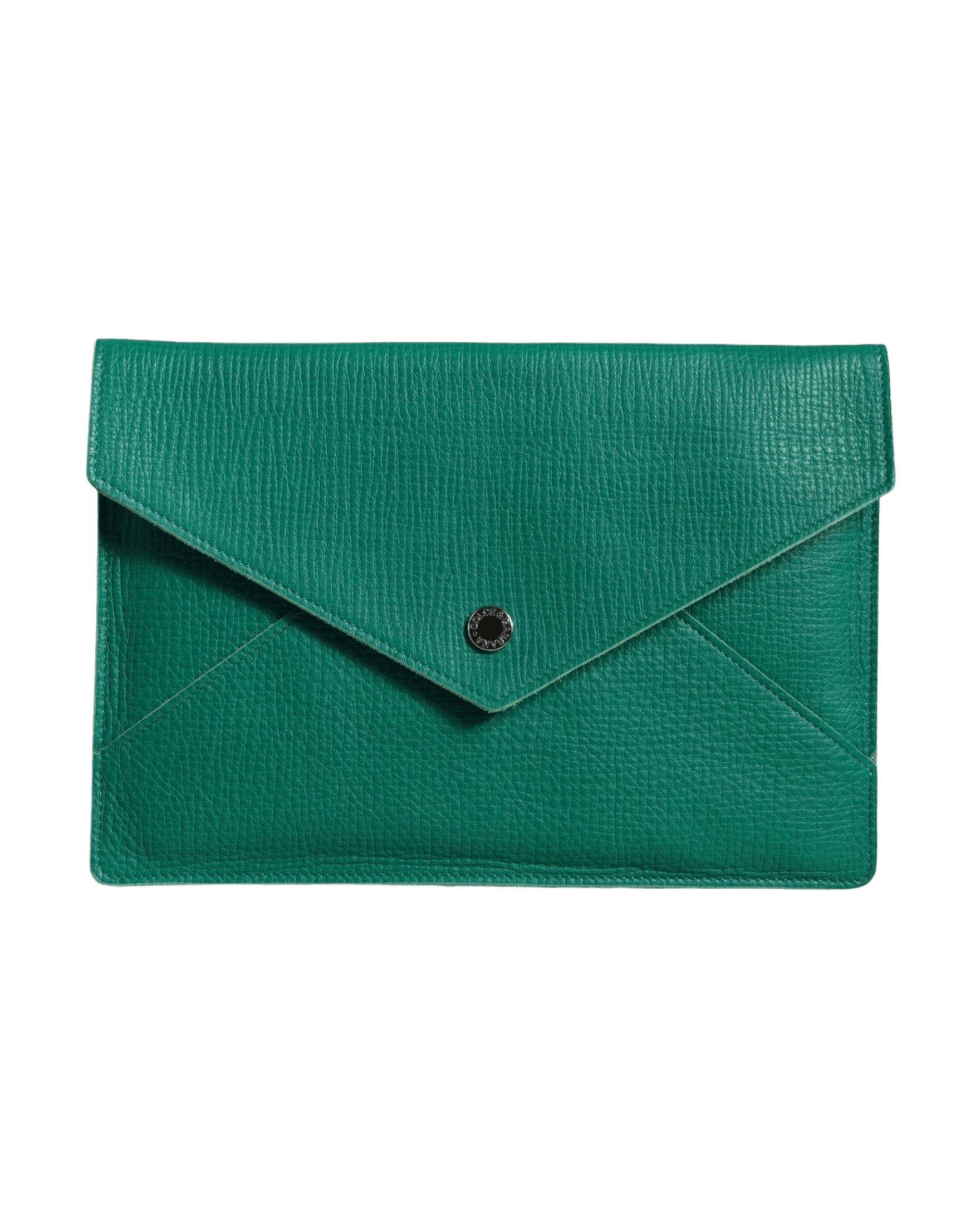 Dolce & Gabbana Leather Handbag Clutch Mini Purse Pouch Tablet Green Case Glam Steals