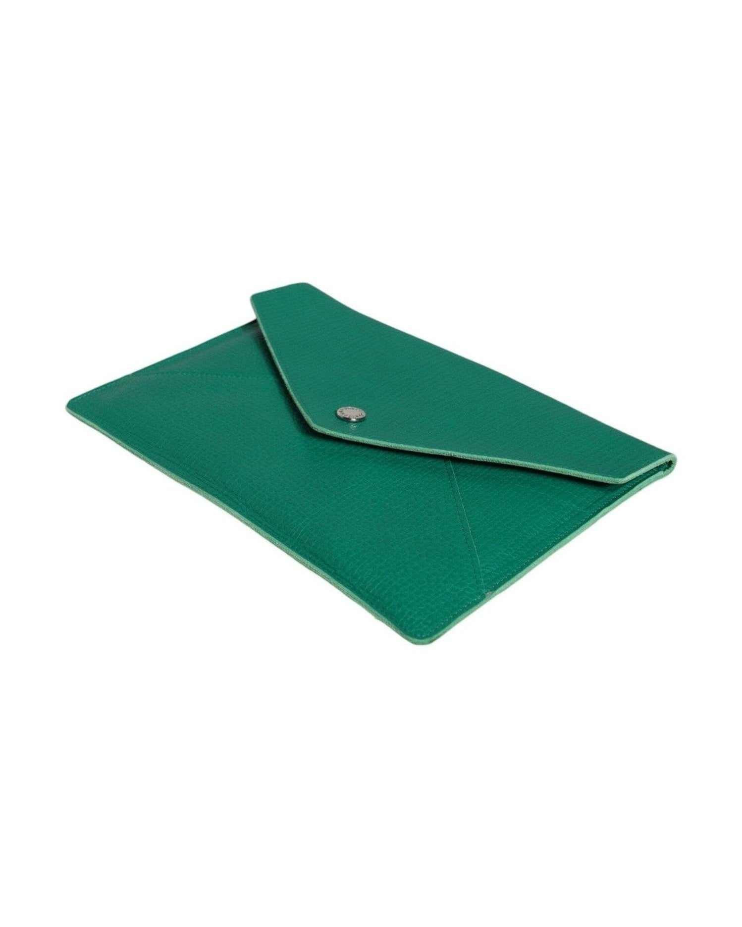 Dolce & Gabbana Leather Handbag Clutch Mini Purse Pouch Tablet Green Case Glam Steals