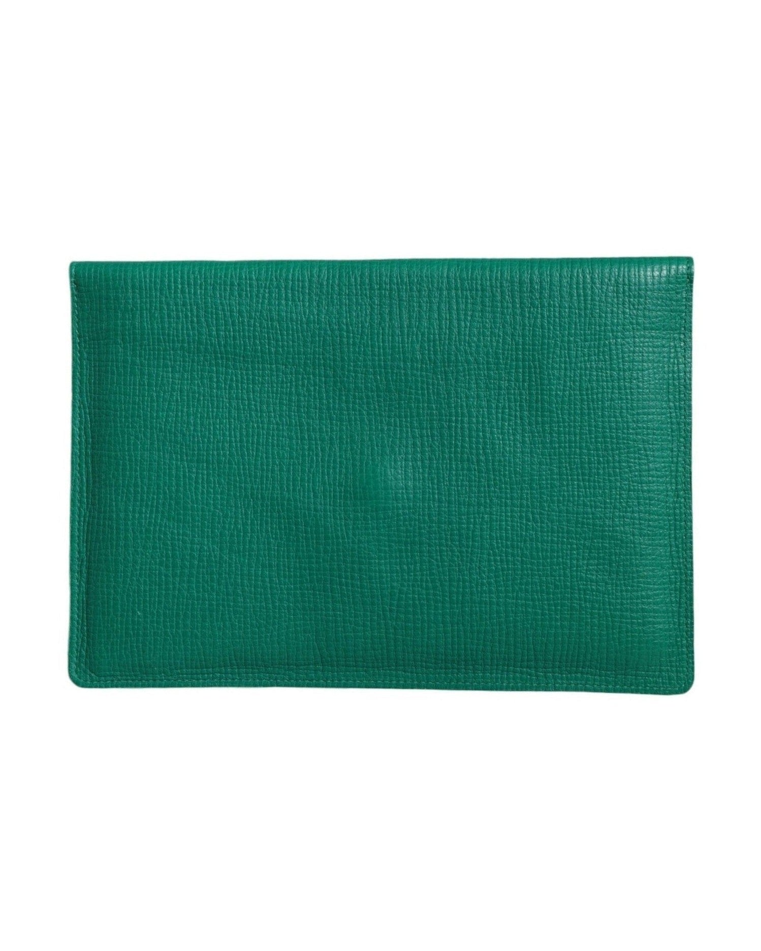 Dolce & Gabbana Leather Handbag Clutch Mini Purse Pouch Tablet Green Case Glam Steals