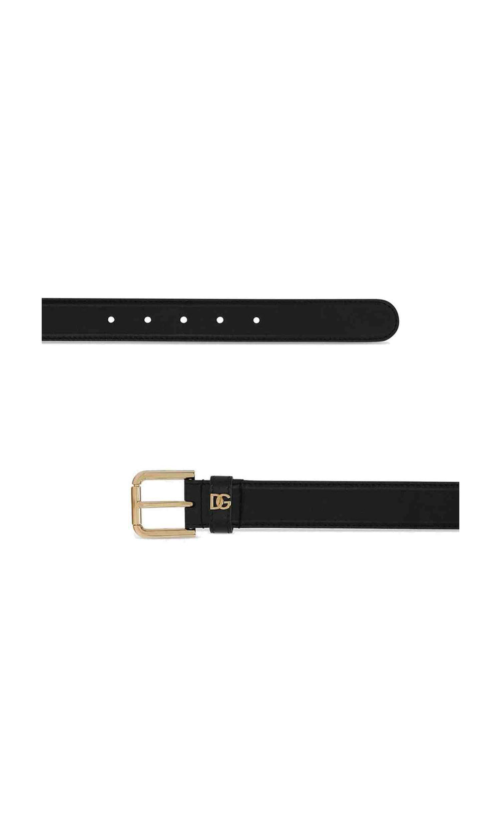 Dolce & Gabbana Leather Logo Belt Glam Steals
