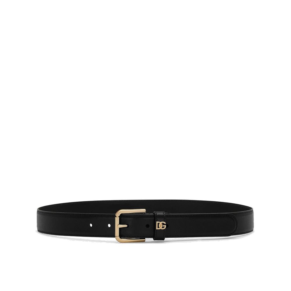 Dolce & Gabbana Leather Logo Belt Glam Steals