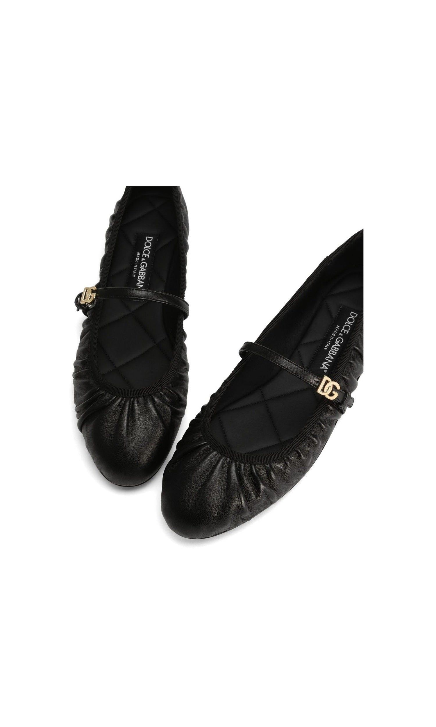 Dolce & Gabbana Leather Nappa Ballet Flats Glam Steals