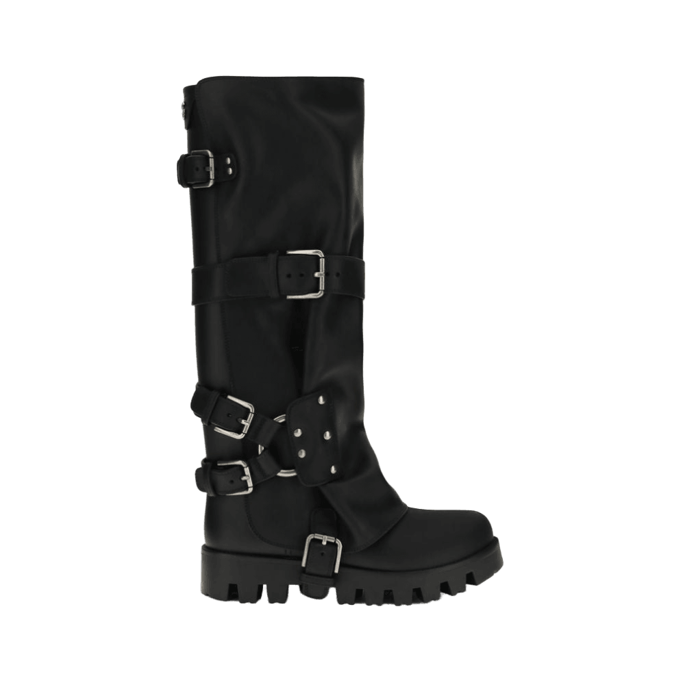 Dolce & Gabbana Leather Rubber and High Boots Glam Steals