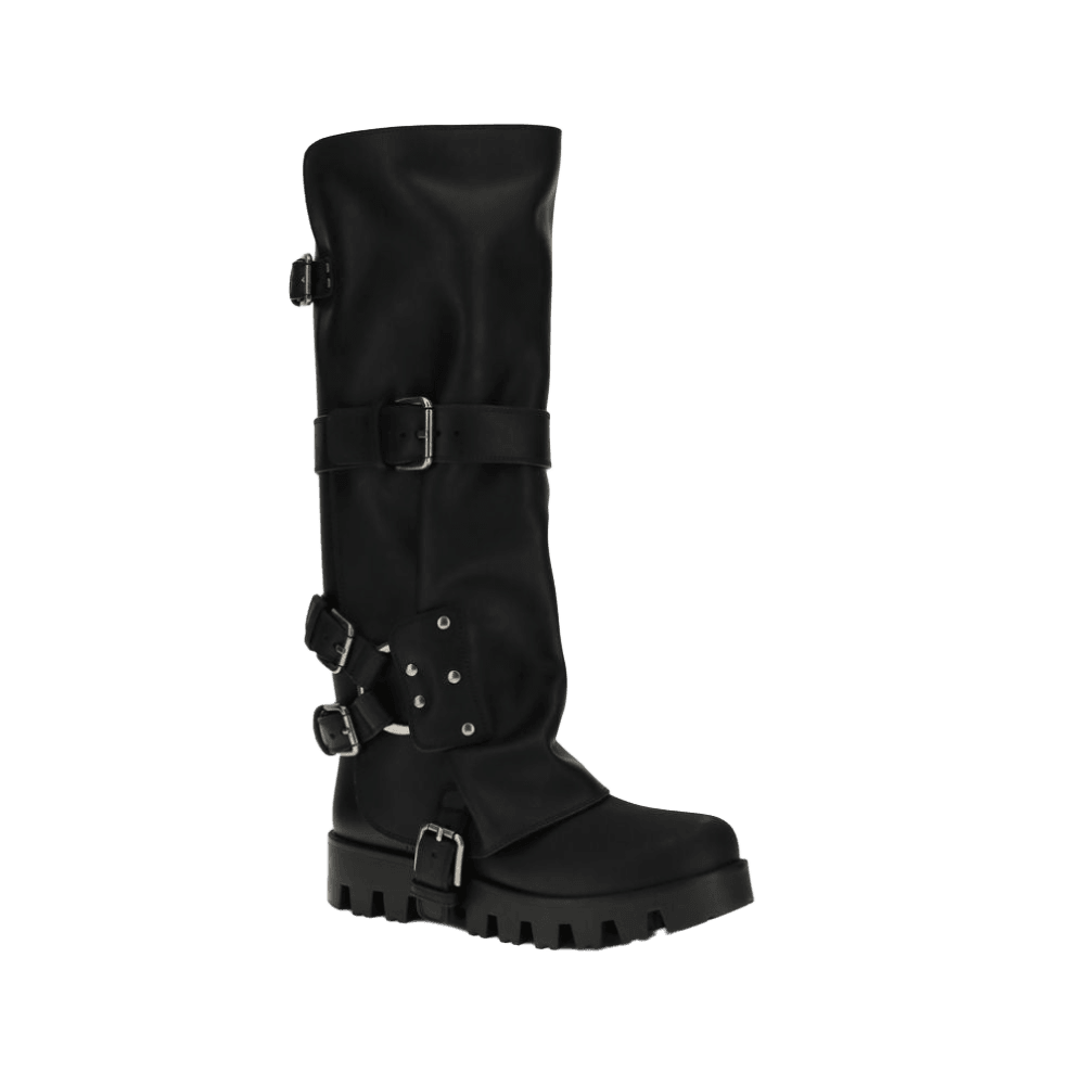 Dolce & Gabbana Leather Rubber and High Boots Glam Steals