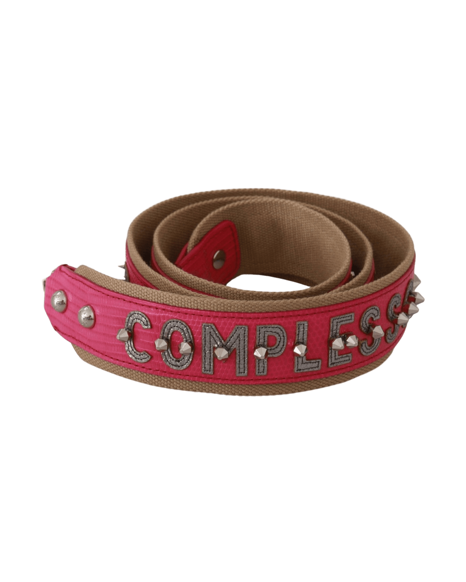 Dolce & Gabbana Leather Shoulder Strap With Pink Silver Details Glam Steals