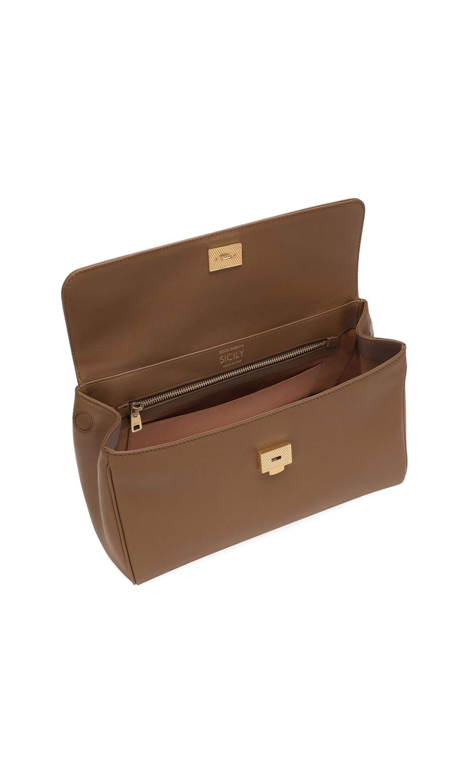 Dolce & Gabbana Leather Sicily Soft Handbag Glam Steals
