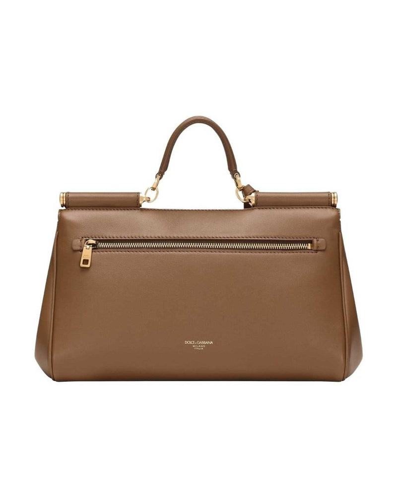 Dolce & Gabbana Leather Sicily Soft Handbag Glam Steals