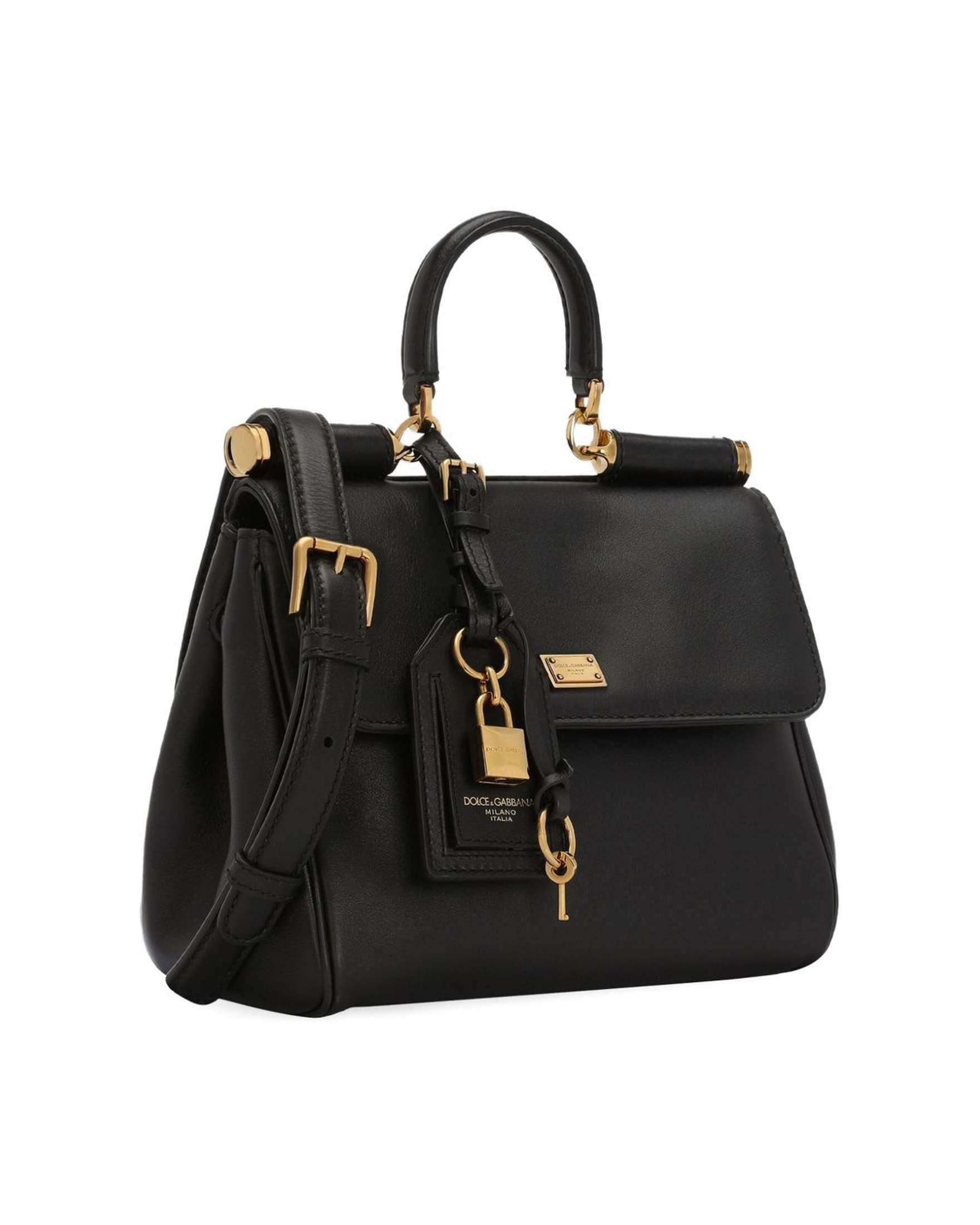 Dolce & Gabbana Leather Sicily Soft Handbag Glam Steals