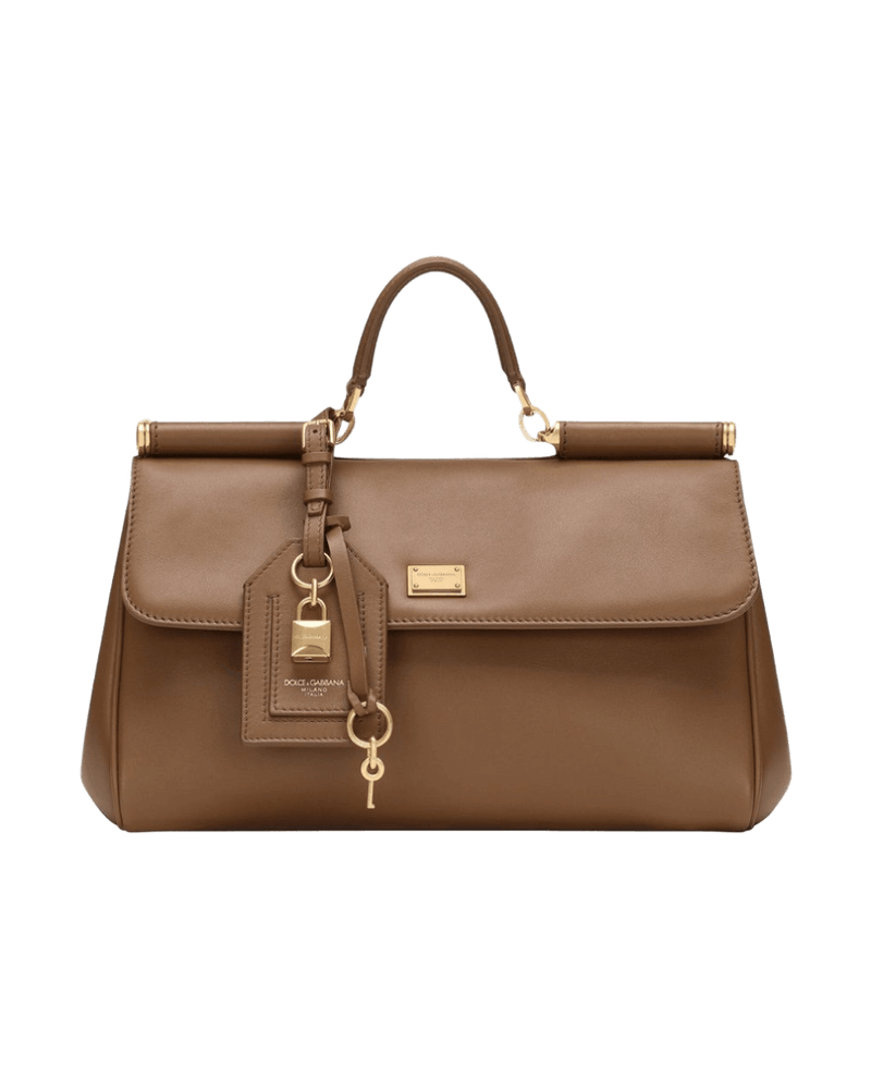 Dolce & Gabbana Leather Sicily Soft Handbag Glam Steals