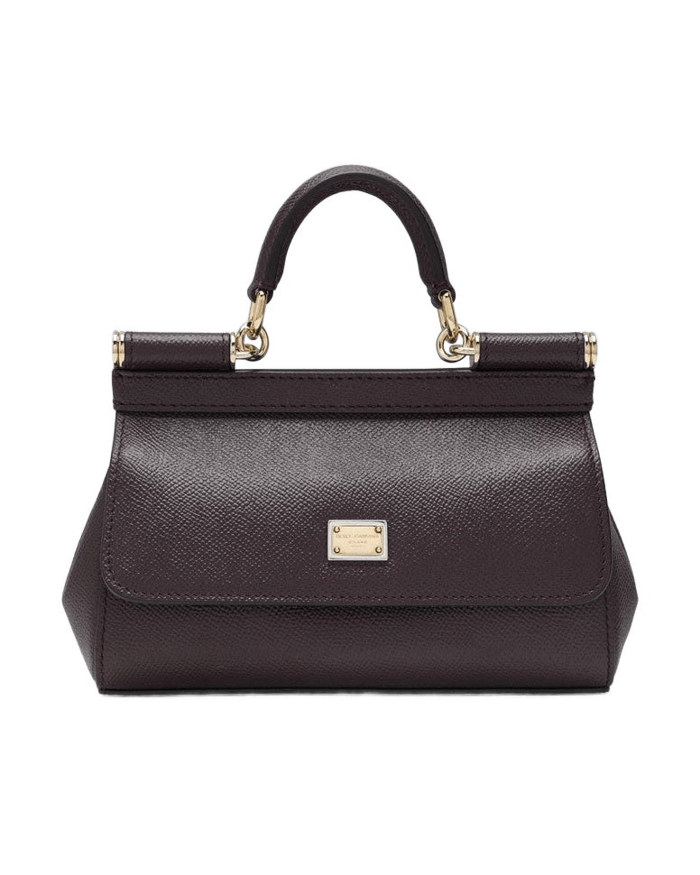 Dolce & Gabbana Leather Small Sicily Top Handle Bag Glam Steals