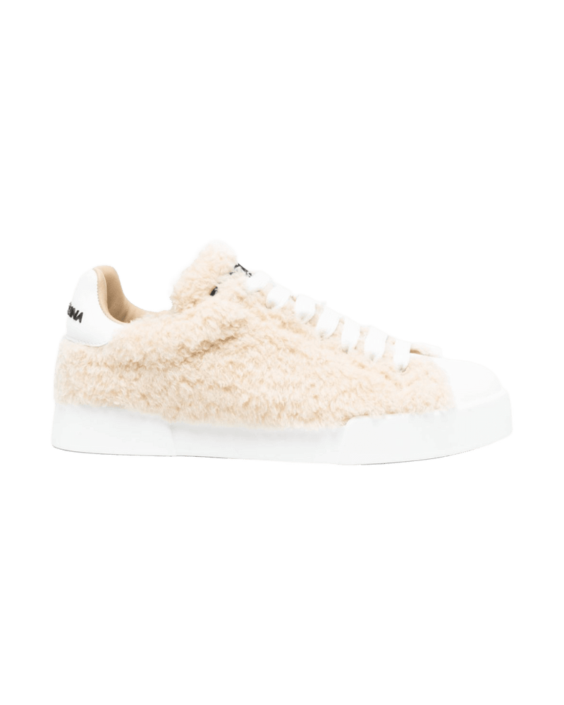 Dolce & Gabbana Leather Sneakers With Embossed Logo Glam Steals