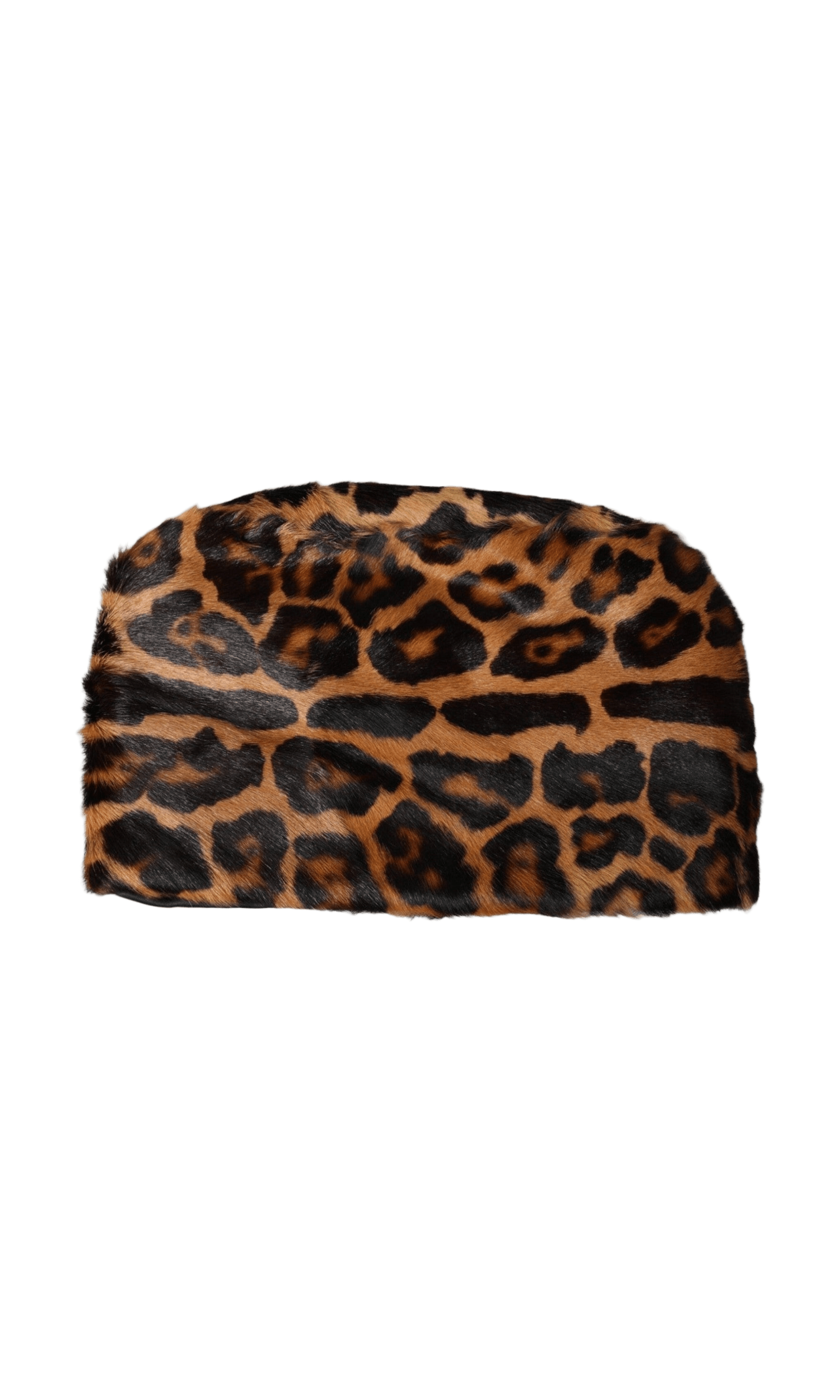 Dolce & Gabbana Leopard Fur Women Bucket Brown Hat Glam Steals