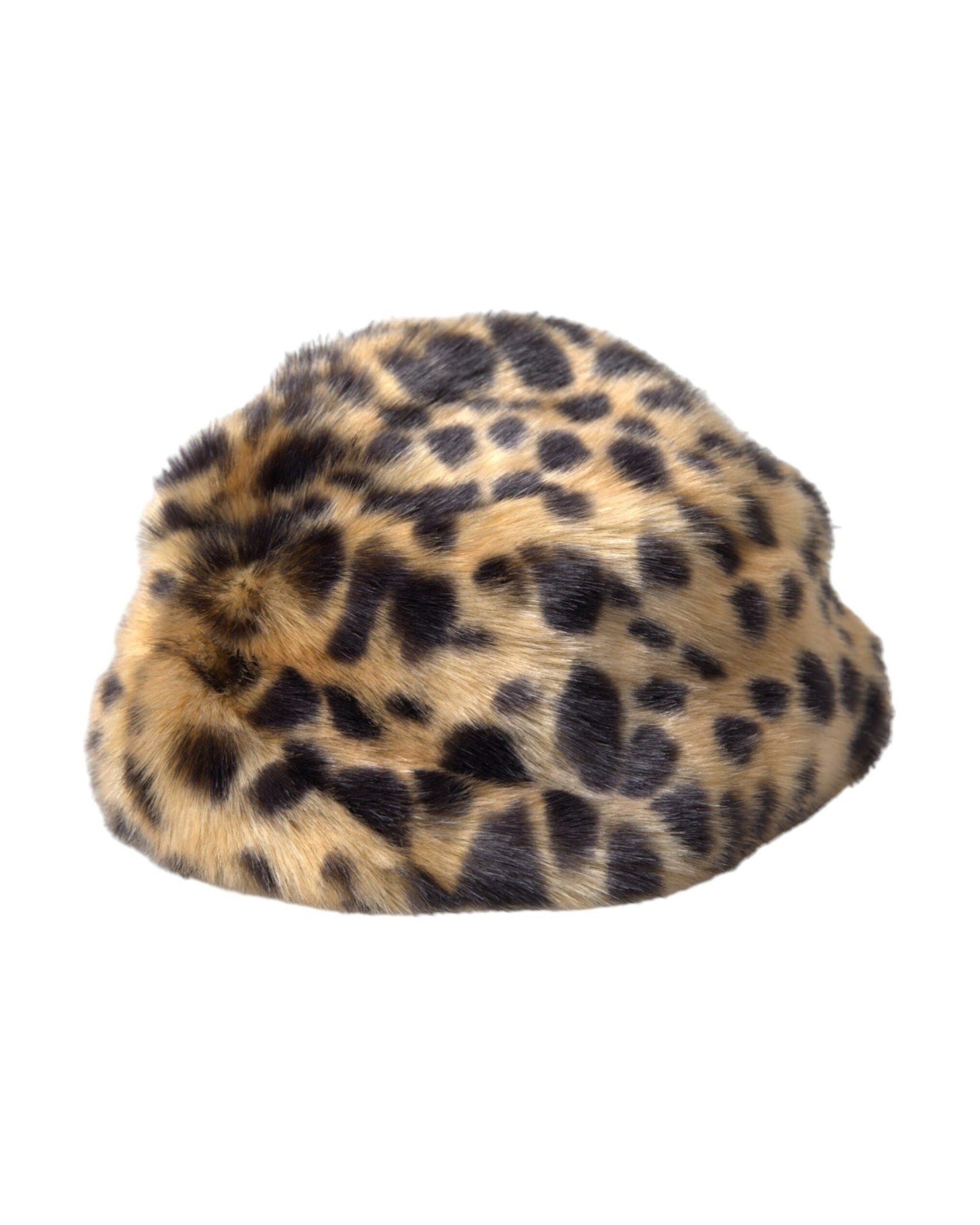 Dolce & Gabbana Leopard Fur Women Bucket Brown Hat Glam Steals