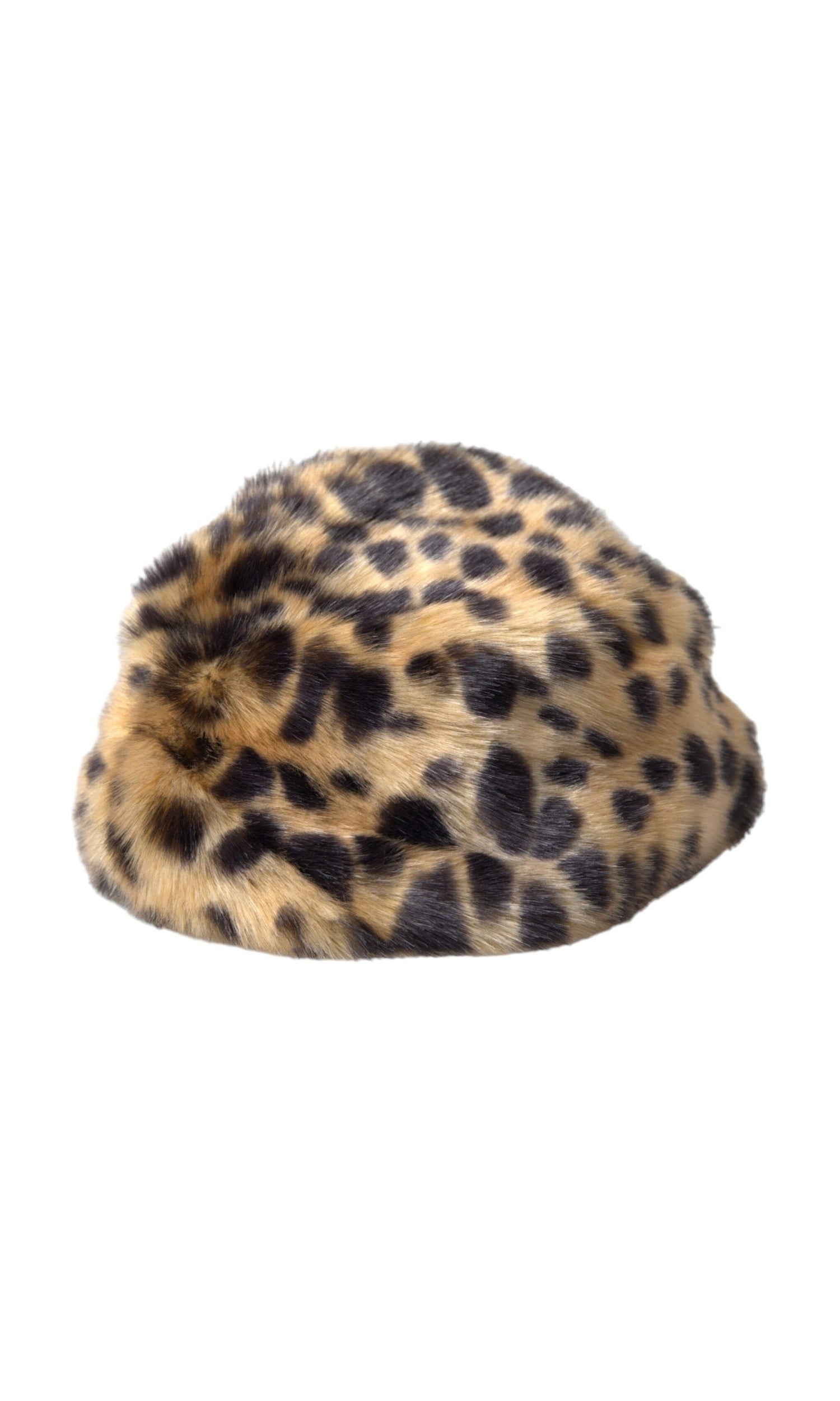 Dolce & Gabbana Leopard Fur Women Bucket Brown Hat Glam Steals