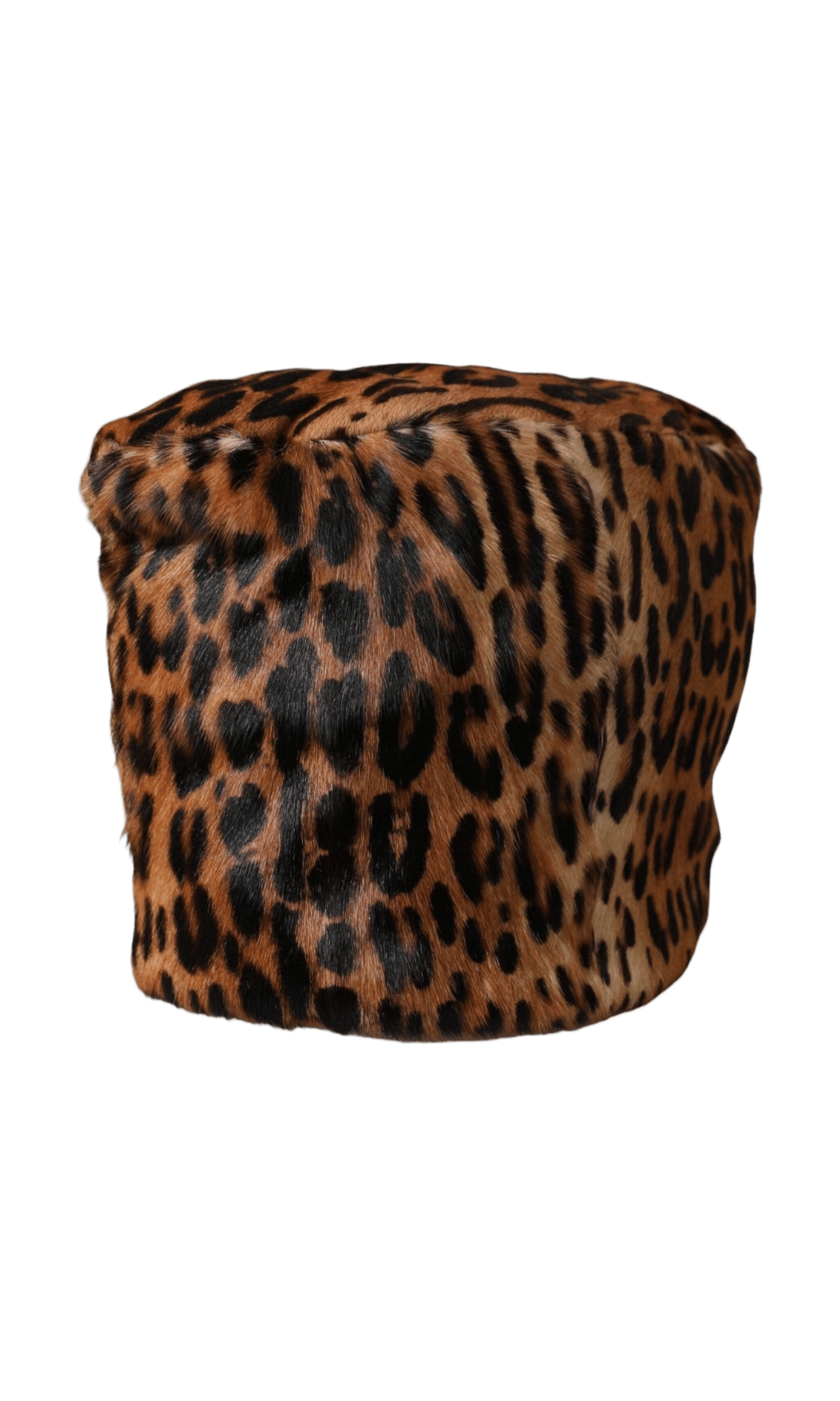Dolce & Gabbana Leopard Fur Women Bucket Brown Hat Glam Steals