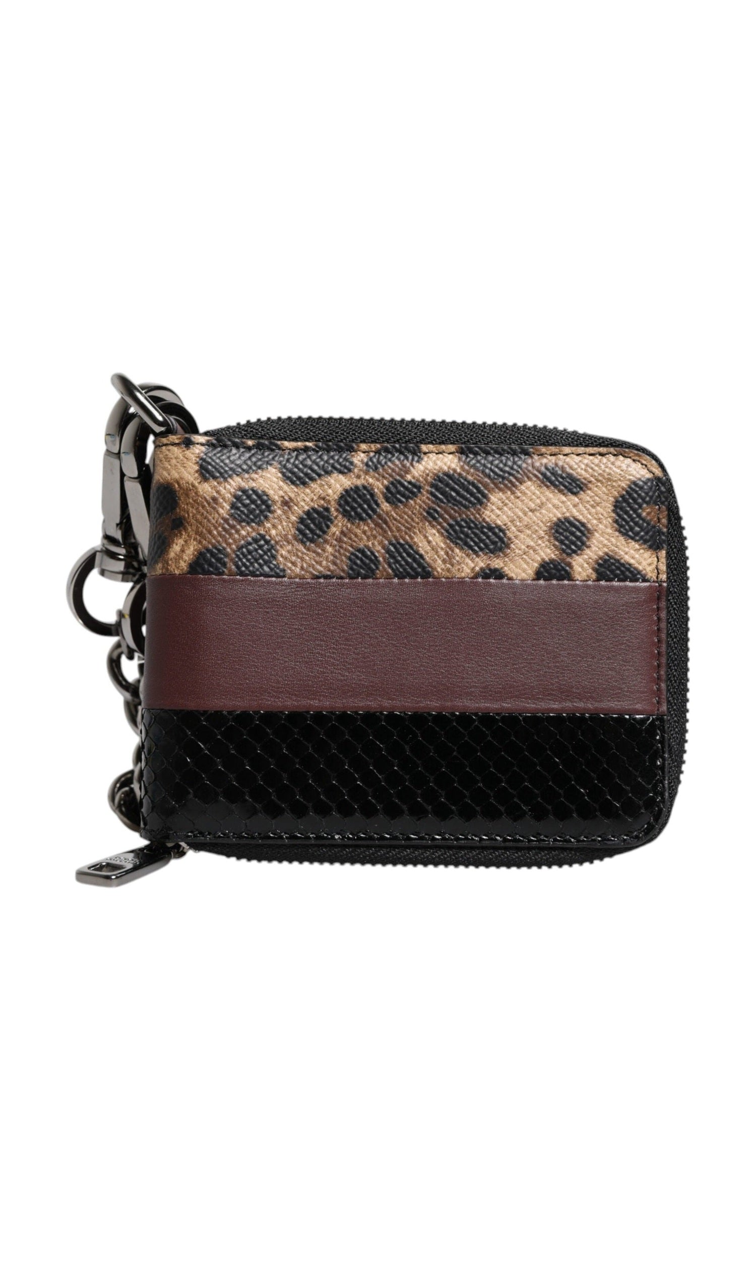 Dolce & Gabbana Leopard Leather Dg Bifold Card Holder Multicolor Wallet Glam Steals