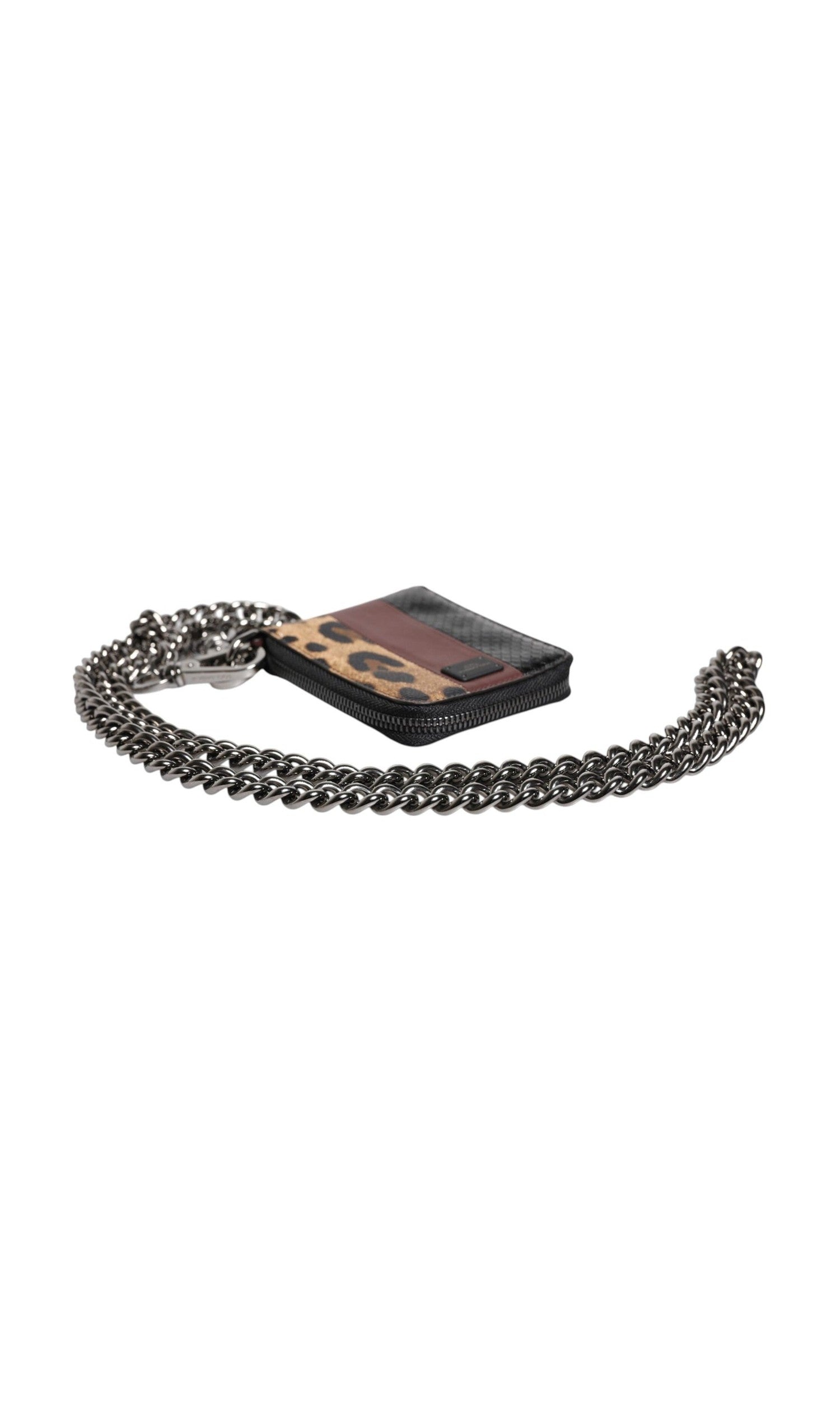 Dolce & Gabbana Leopard Leather Dg Bifold Card Holder Multicolor Wallet Glam Steals