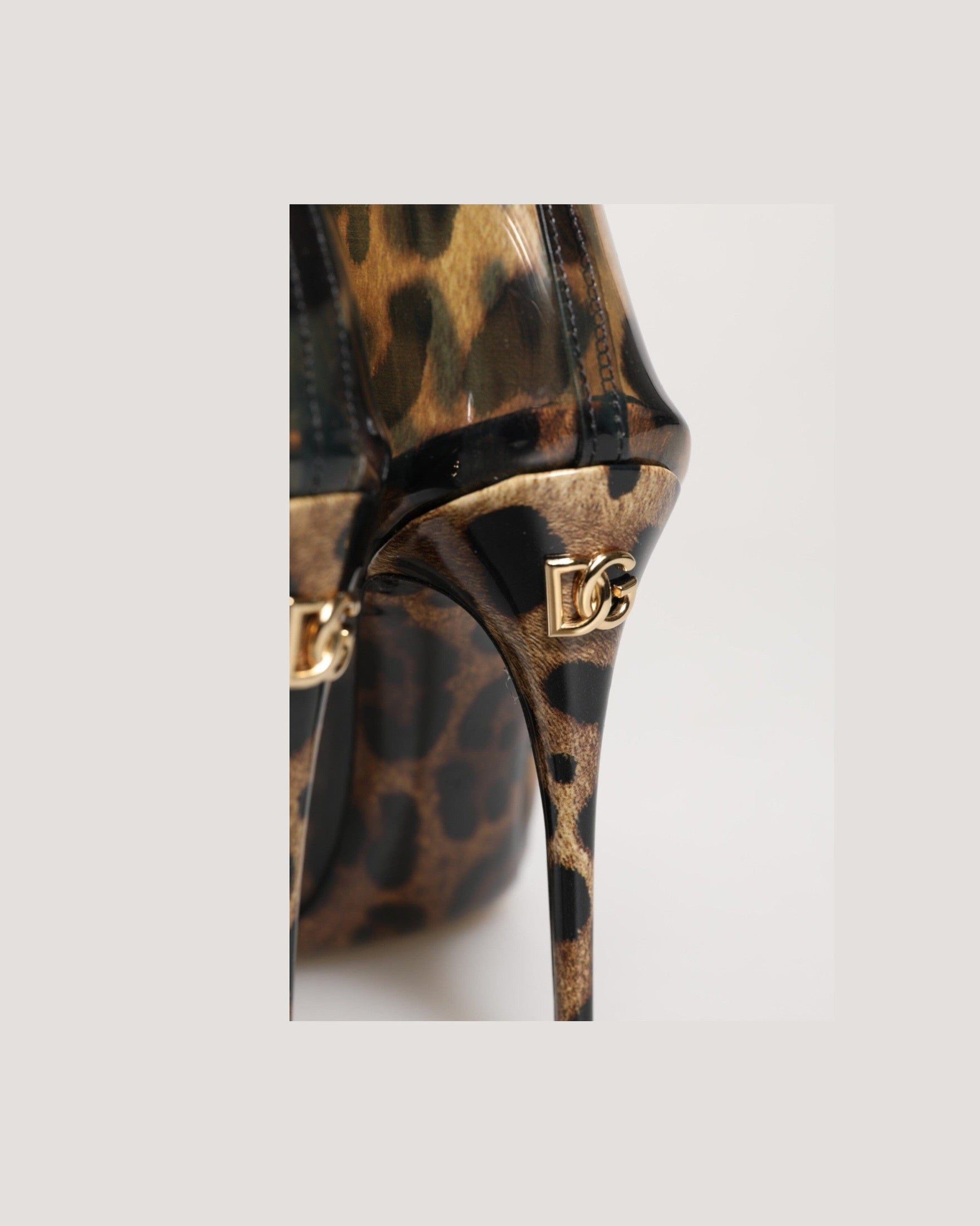 Dolce & Gabbana Leopard Print Pvc Pointed Toe Boots Shoes Glam Steals