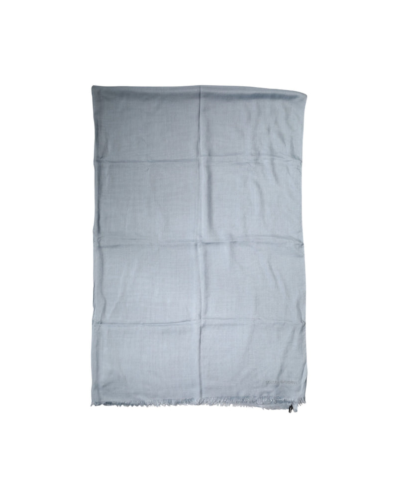 Dolce & Gabbana Light Blue Cashmere Knitted Shawl Glam Steals