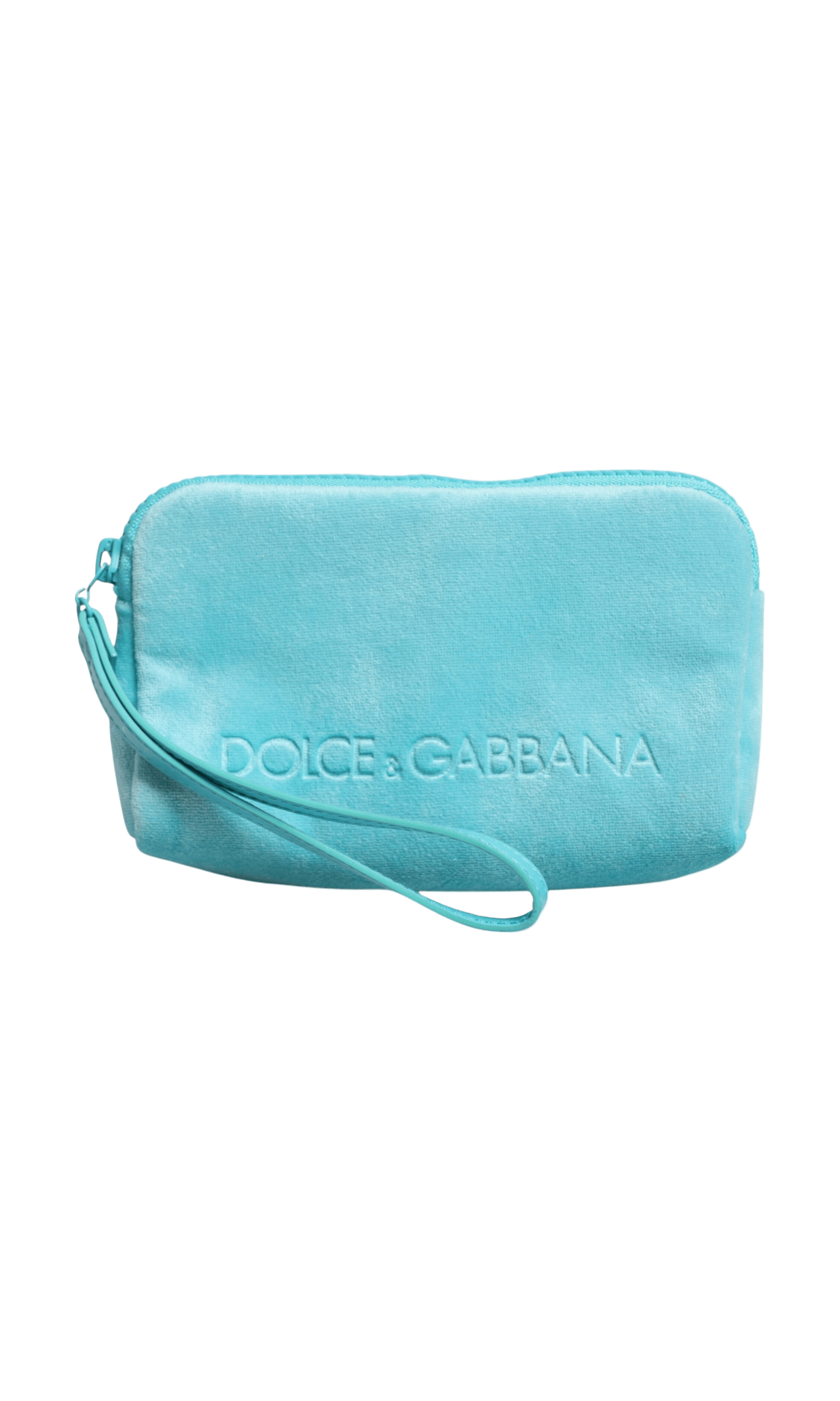 Dolce & Gabbana Light Blue Solid Logo Clutch Sunglasses Holder Pouch Bag Glam Steals